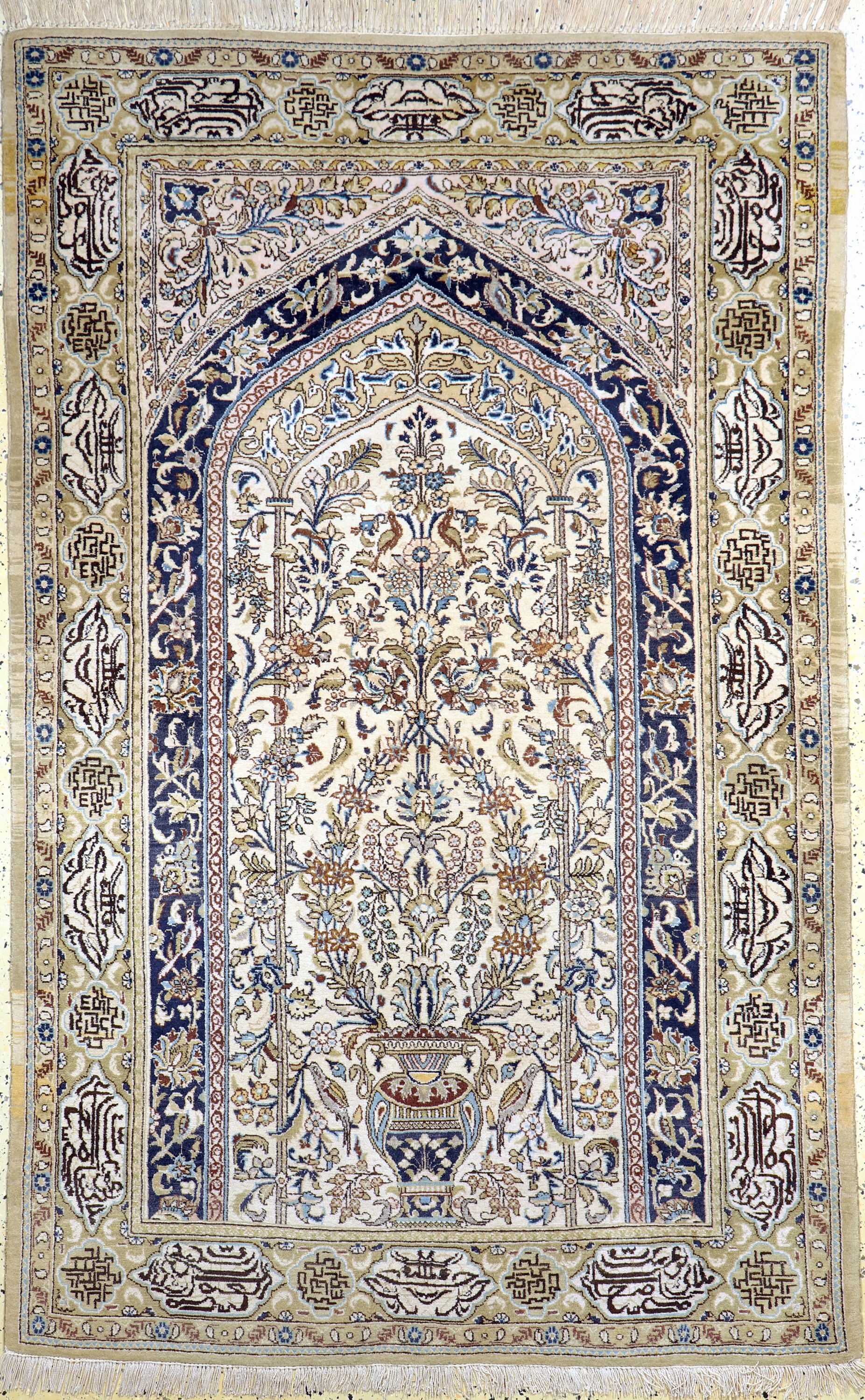 Ghom alt, Persien, Mitte 20.Jhd, Wolle auf Baumwolle, ca. 220 x 140 cm, EHZ: 2