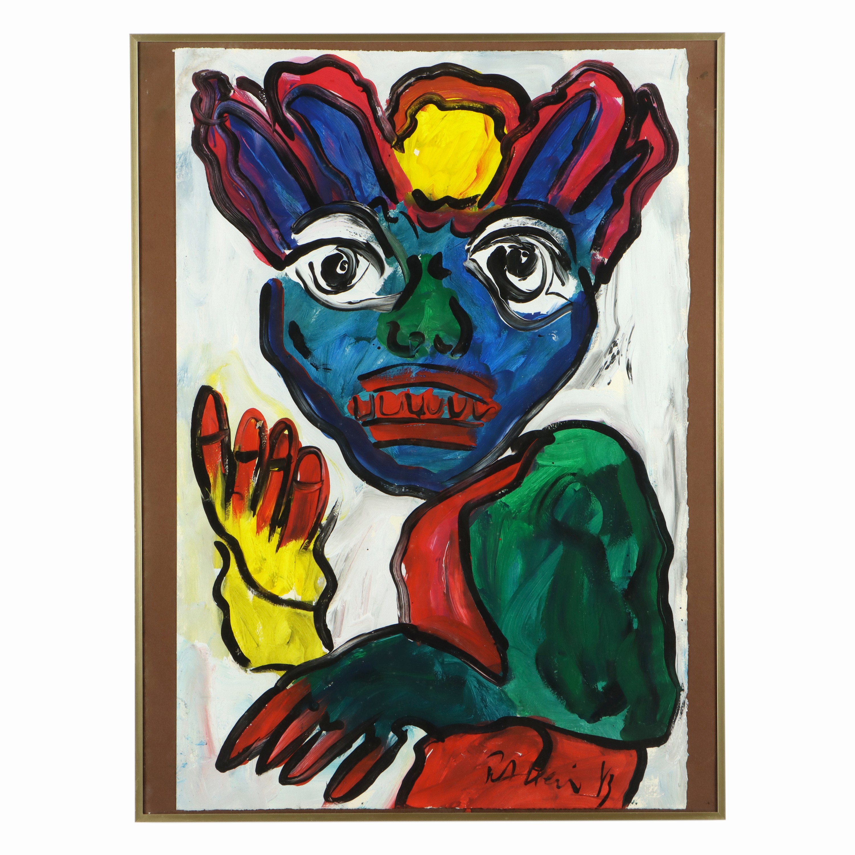 Image 26890434 - Peter Robert Keil, 1983, ohne Titel, ca. 80x60 cm, signiert u. datiert, Gouache auf ...