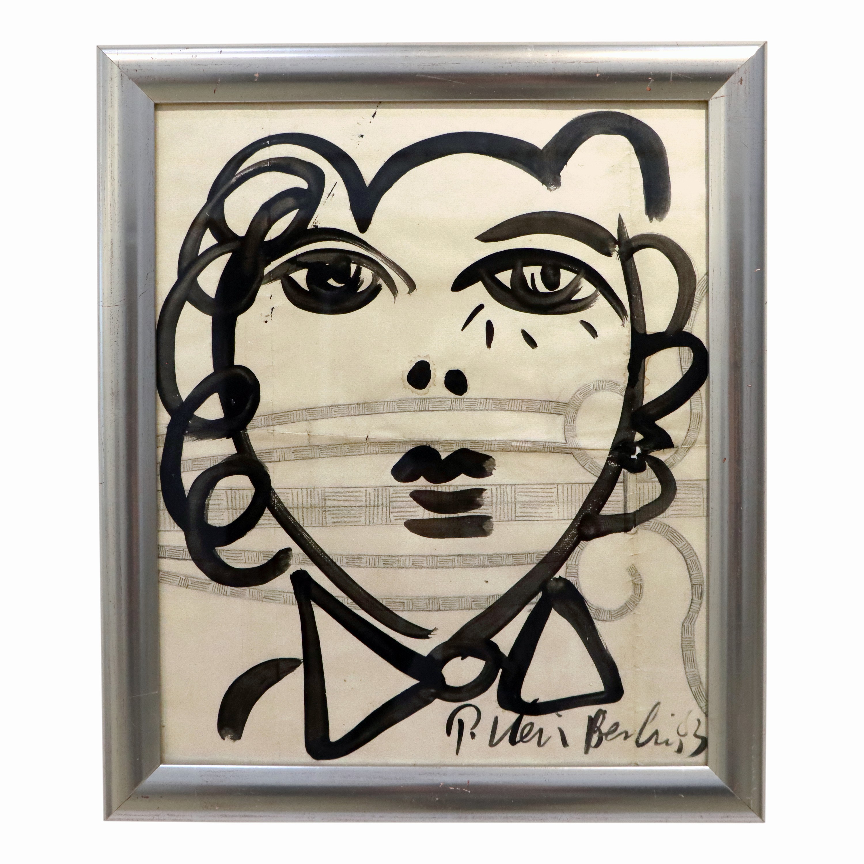 Image 26890445 - Peter Robert Keil, 1983, Berlin, ohne Titel, ca. 42x35 cm, signiert u. datiert, Gouache ...