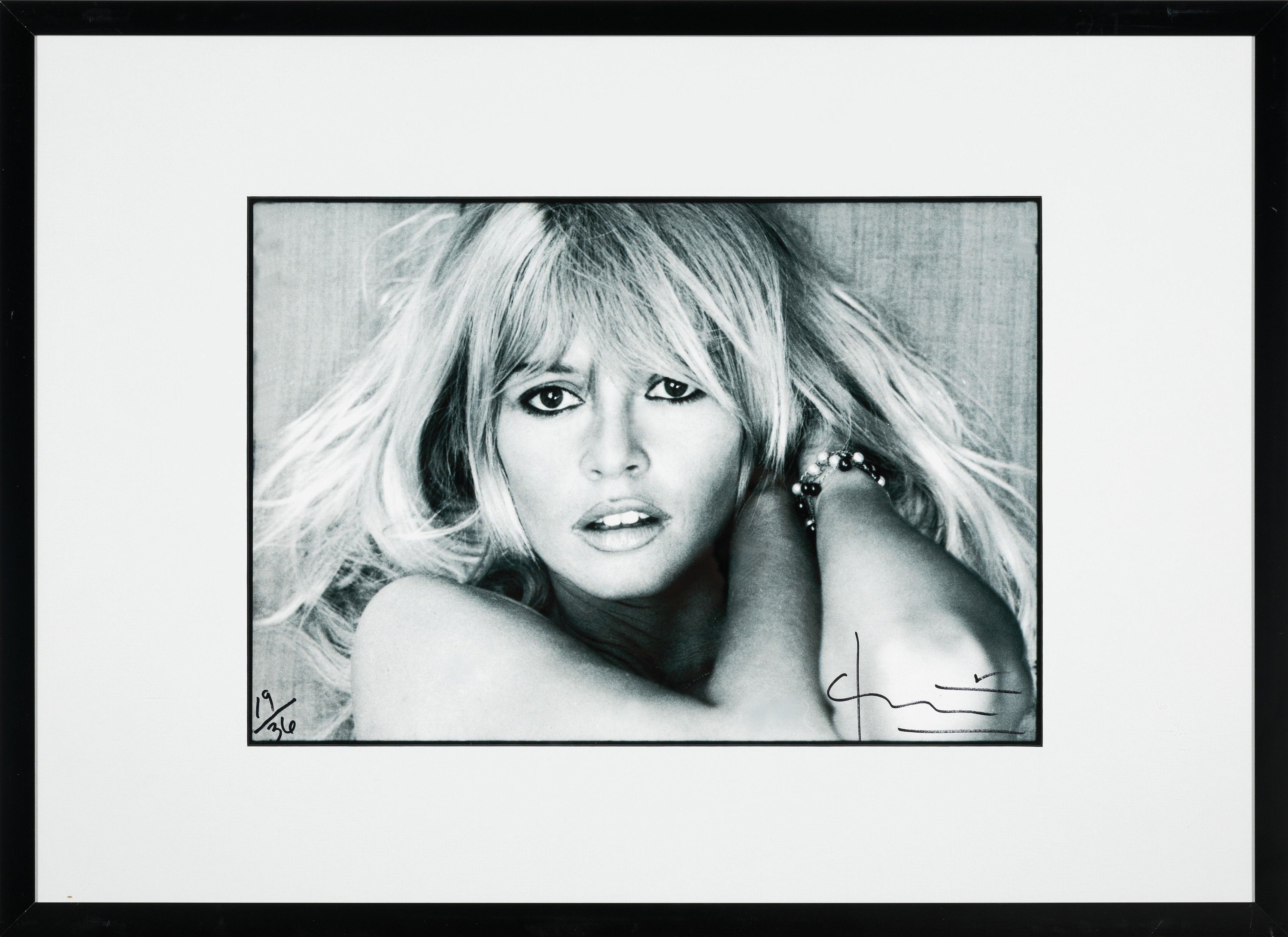 Detail k: Bert Stern, 1929-2013, Schwarz/Weiß- Fotografie, Titel: "Bridget Bardot", Drucktechnik: Irisprint auf festem, mattem Fotopapier, ...
