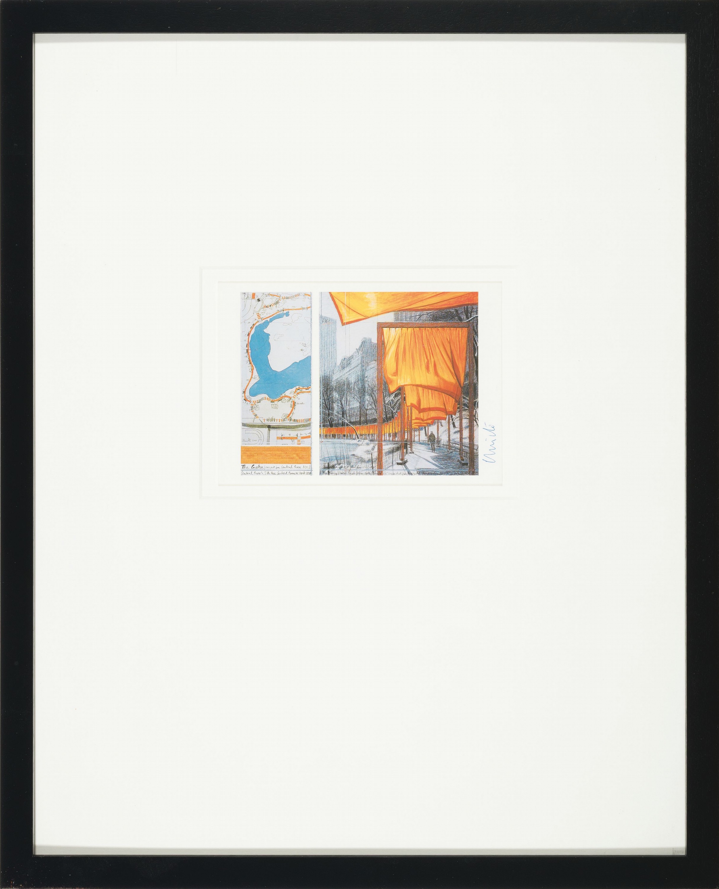 Detail k: Christo, 1935-2020, Offset, aus dem Projekt "The Gates", (12.2-27.2.2005), handsign., R. ca. 53,5x43 cm
