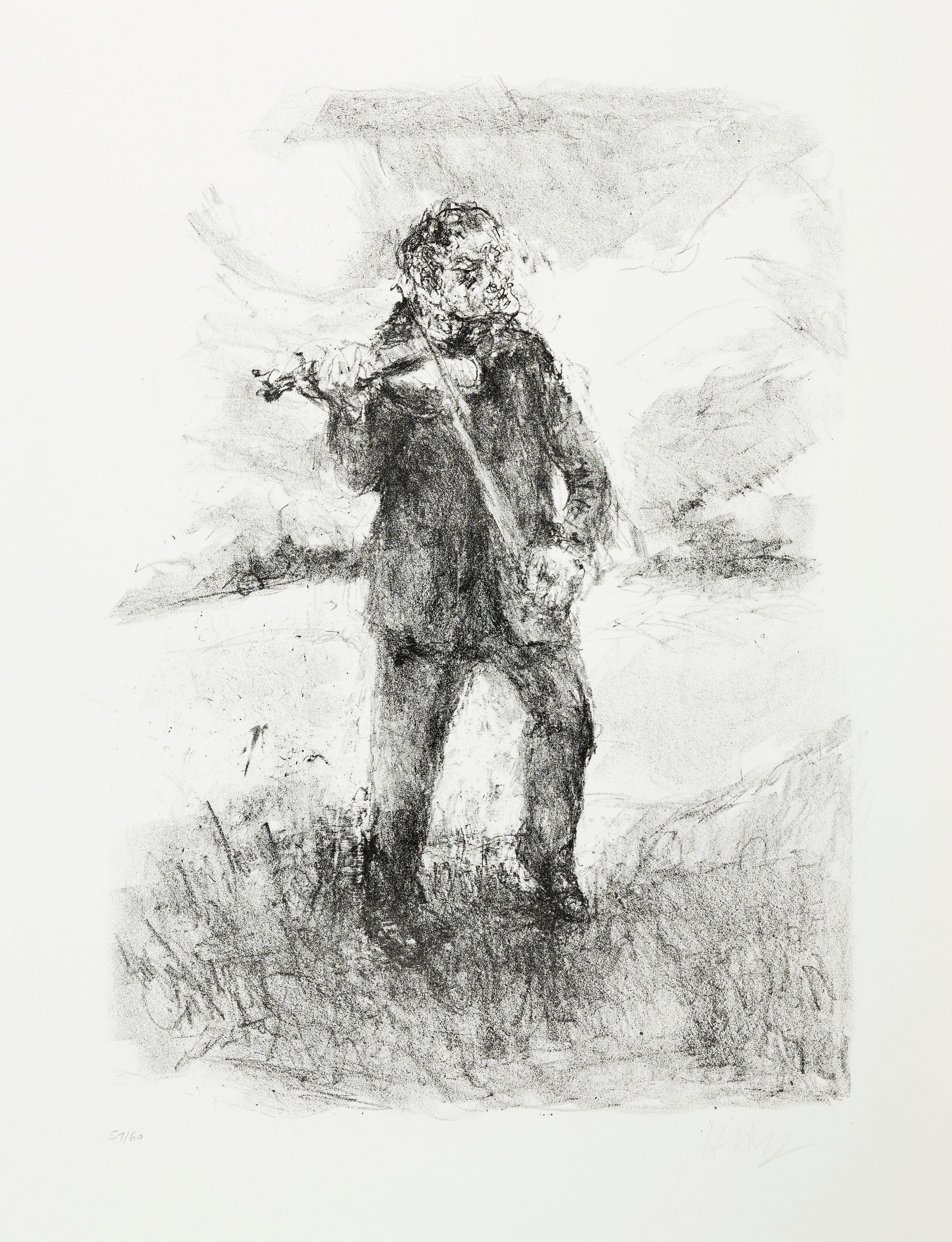 Detail b: Bernhard Heisig, 1925-2011, komplettes Mappenwerk bestehend aus: 6 Lithografien auf dickem BFK-Rives- Büttenpapier mit Wasserzeichen, Titel:" ...