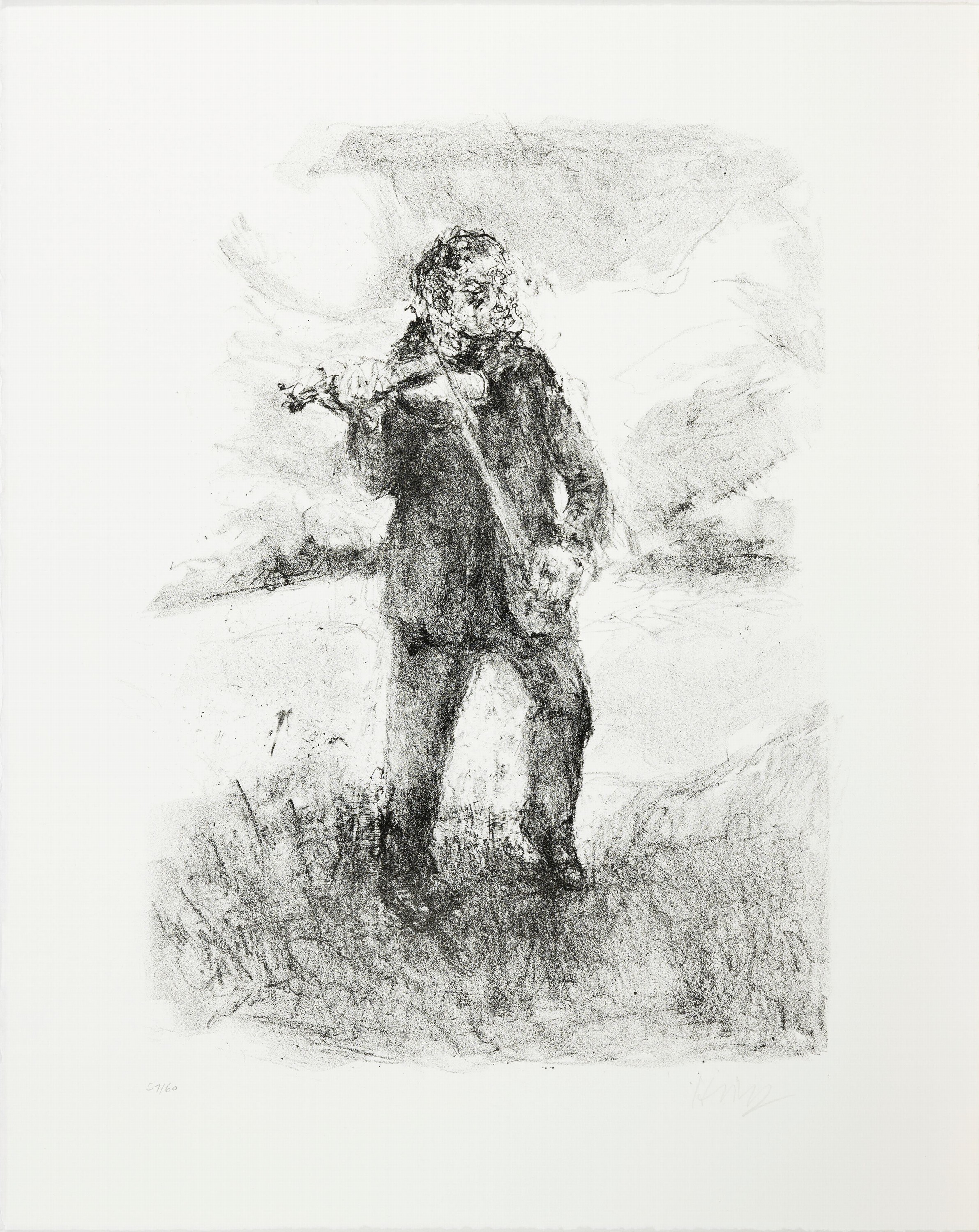 Detail m: Bernhard Heisig, 1925-2011, komplettes Mappenwerk bestehend aus: 6 Lithografien auf dickem BFK-Rives- Büttenpapier mit Wasserzeichen, Titel:" ...