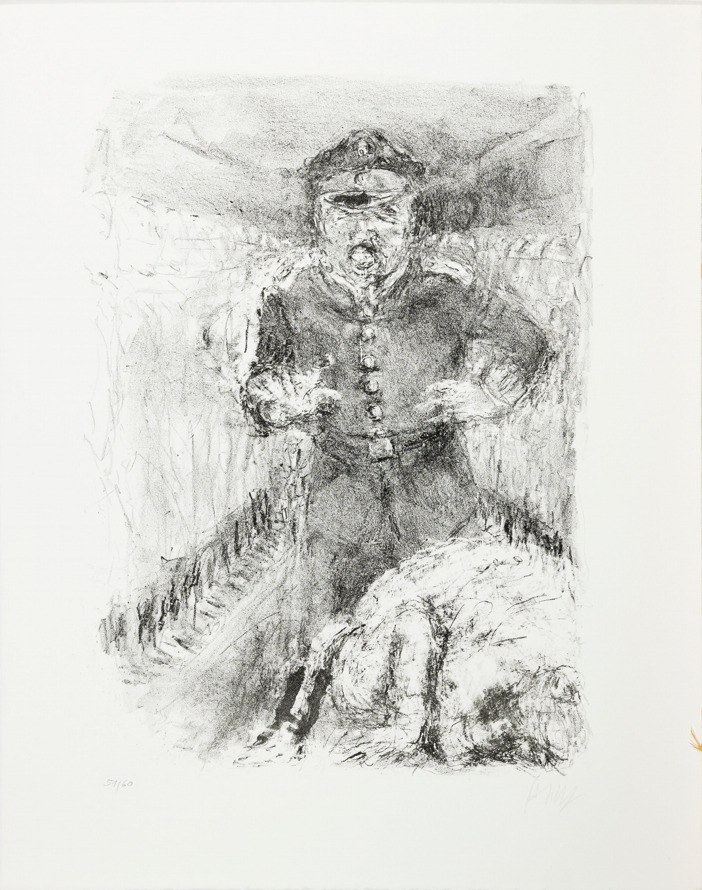 Detail n: Bernhard Heisig, 1925-2011, komplettes Mappenwerk bestehend aus: 6 Lithografien auf dickem BFK-Rives- Büttenpapier mit Wasserzeichen, Titel:" ...