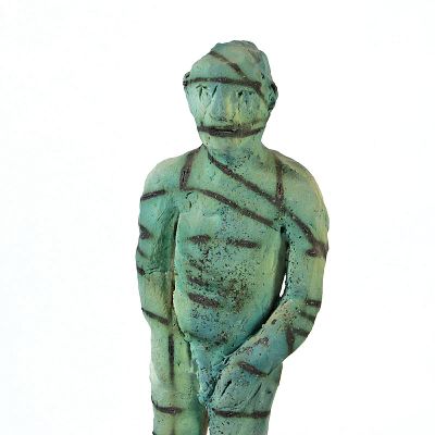26890567b - Zeitgenössische Studiokeramik, England, Keramik, farbig staffiert, auf Holzsockel, ...