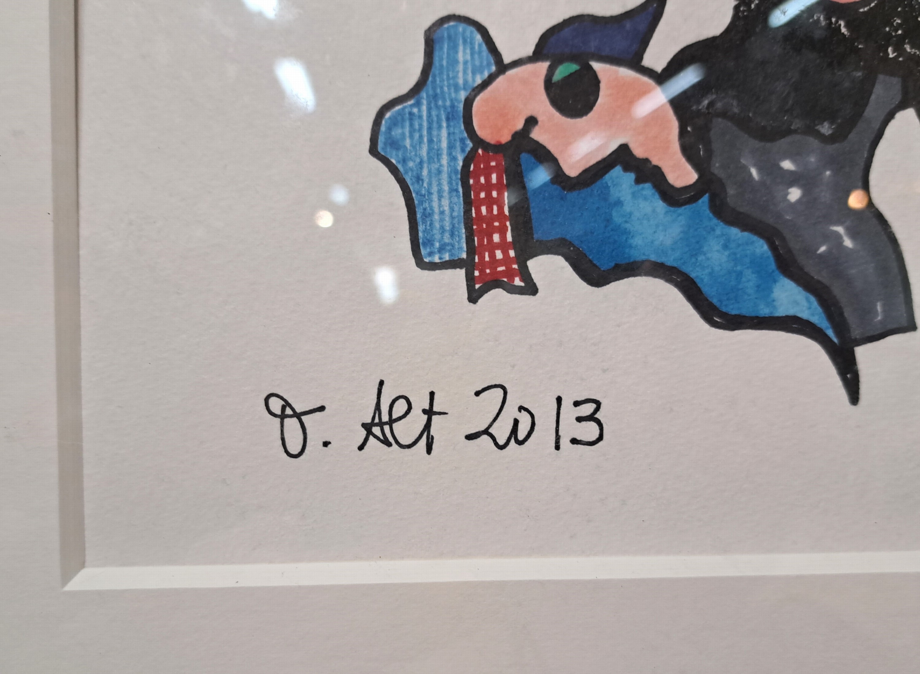 Detail a: Otmar Alt, geb. 1940, Träume, Filzstift und Gouache auf Papier, signiert und dat. 2013, ca. 24x31cm, PP, u.Gl., R. ca. 46x51cm