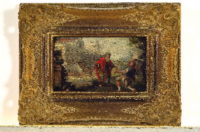 26890709l - Unbekannter Künstler des fortgeschrittenen 18 .Jh., 2 alttestamentarische Szenen: ...