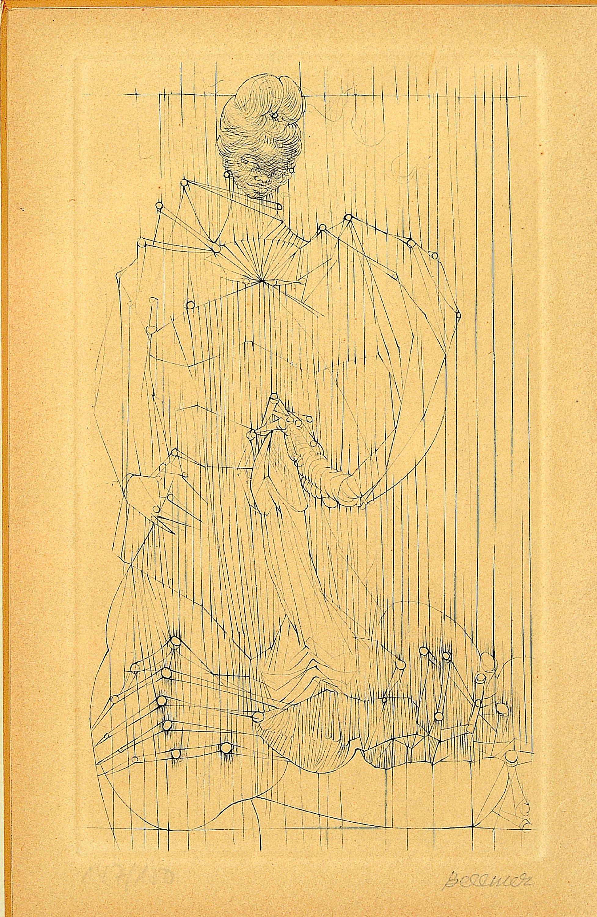 Hans Bellmer, 1902 Katowice-1975 Paris, Radierung, erotische Komposition, rechts untenhandsigniert, Nummerierung unleserlich Ed. 147/150, Platte ...