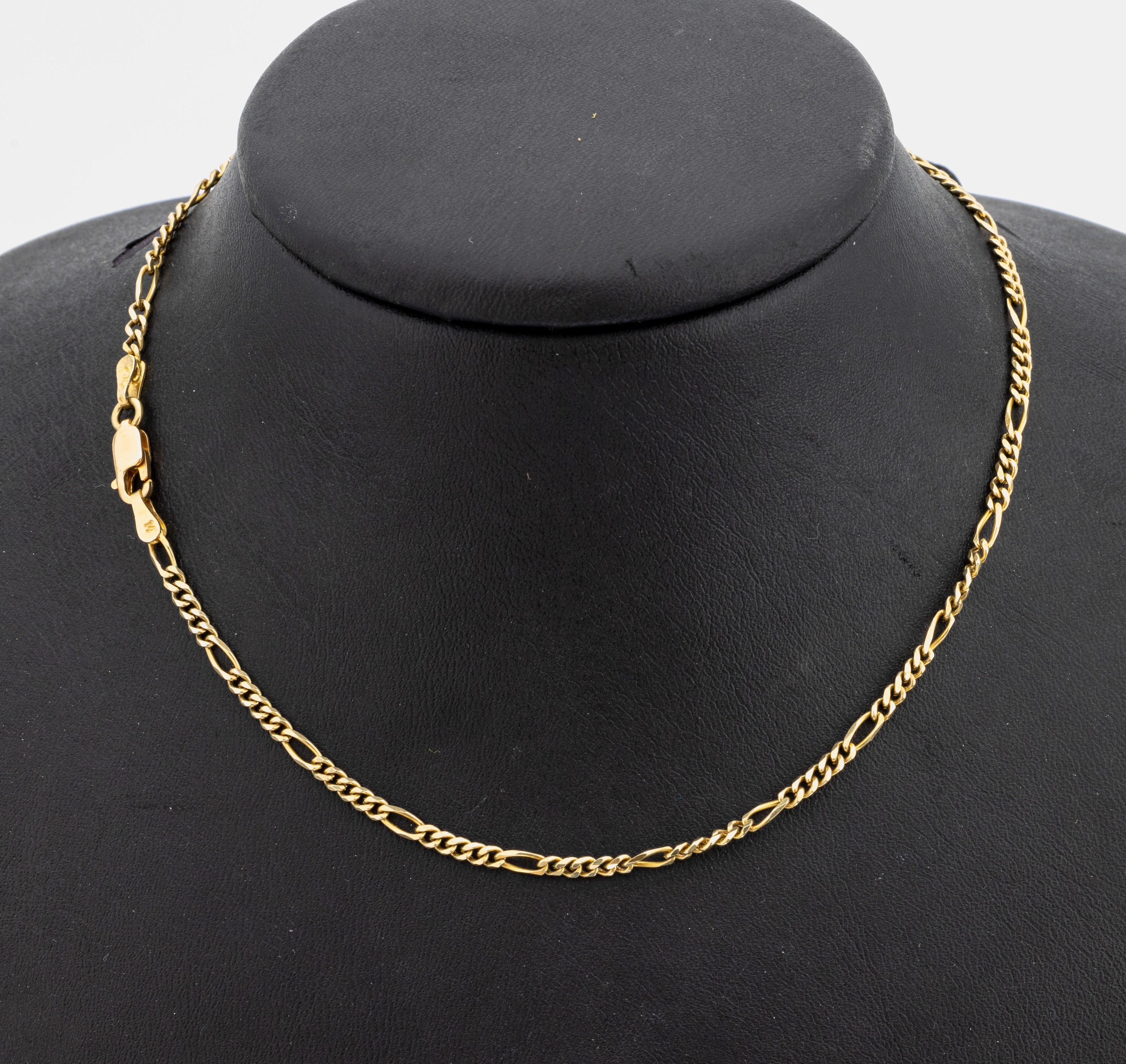 14 kt Gold Collier, GG 585/000, L. ca. 55 cm, Karabinerschließe, ca. 9.9 g
