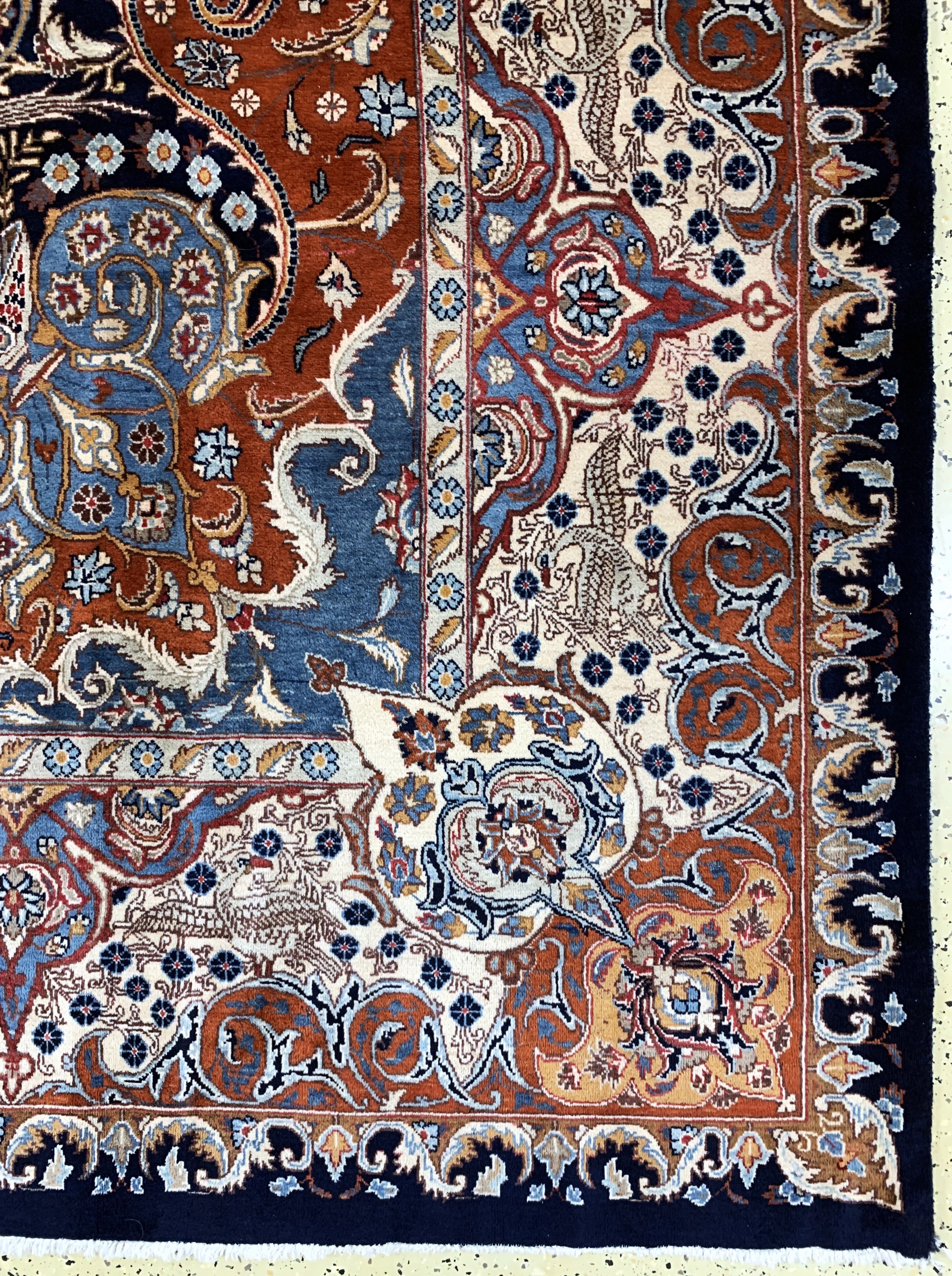 Detail a: Kaschmar, Persien, Ende 20.Jhd, Wolle auf Baumwolle, ca. 400 x 300 cm, EHZ: 1-2