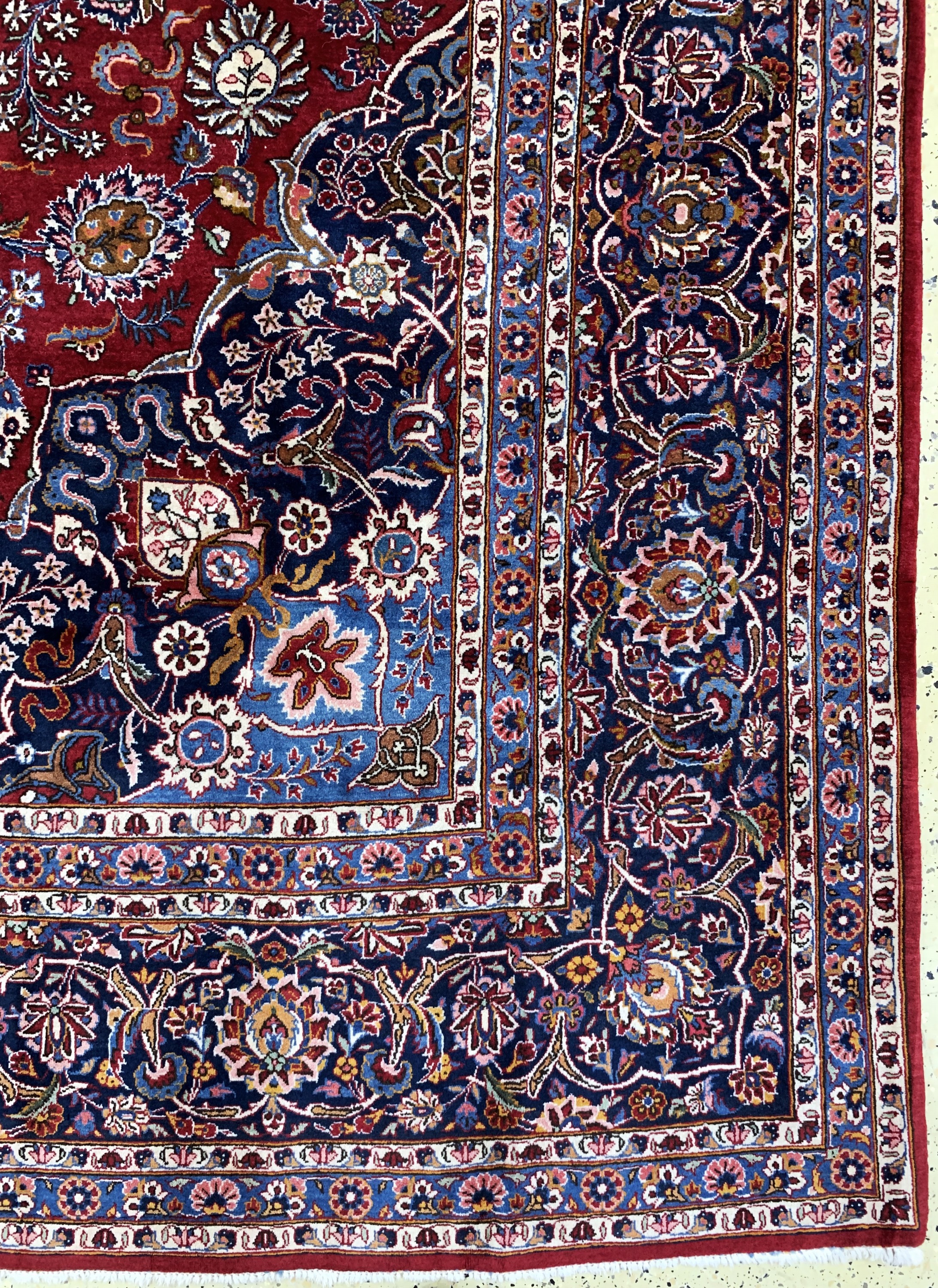 Detail a: Keschan Kork, Persien, Mitte 20.Jhd, Korkwolle auf Baumwolle, ca. 428 x 306 cm, EHZ: 2
