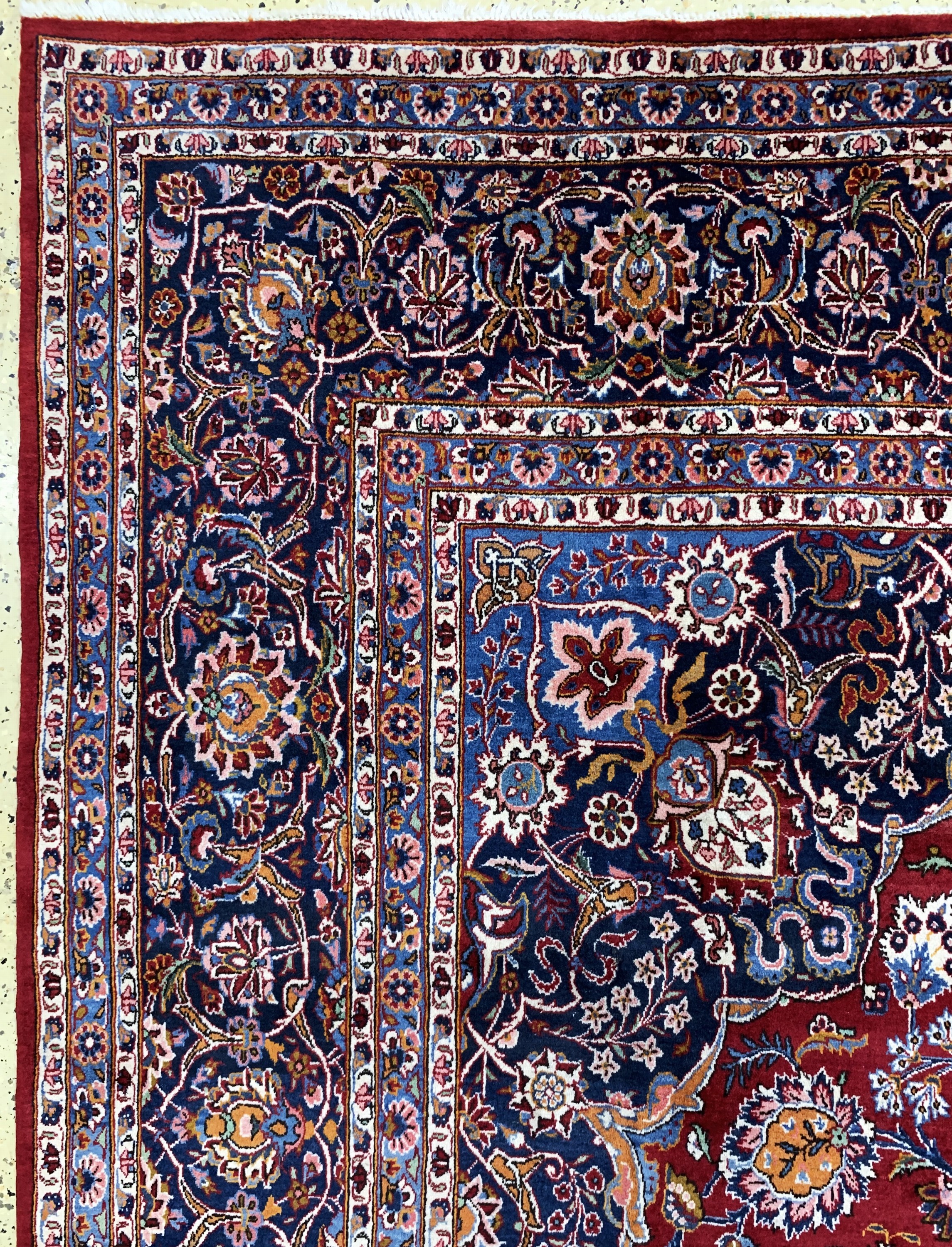 Detail d: Keschan Kork, Persien, Mitte 20.Jhd, Korkwolle auf Baumwolle, ca. 428 x 306 cm, EHZ: 2