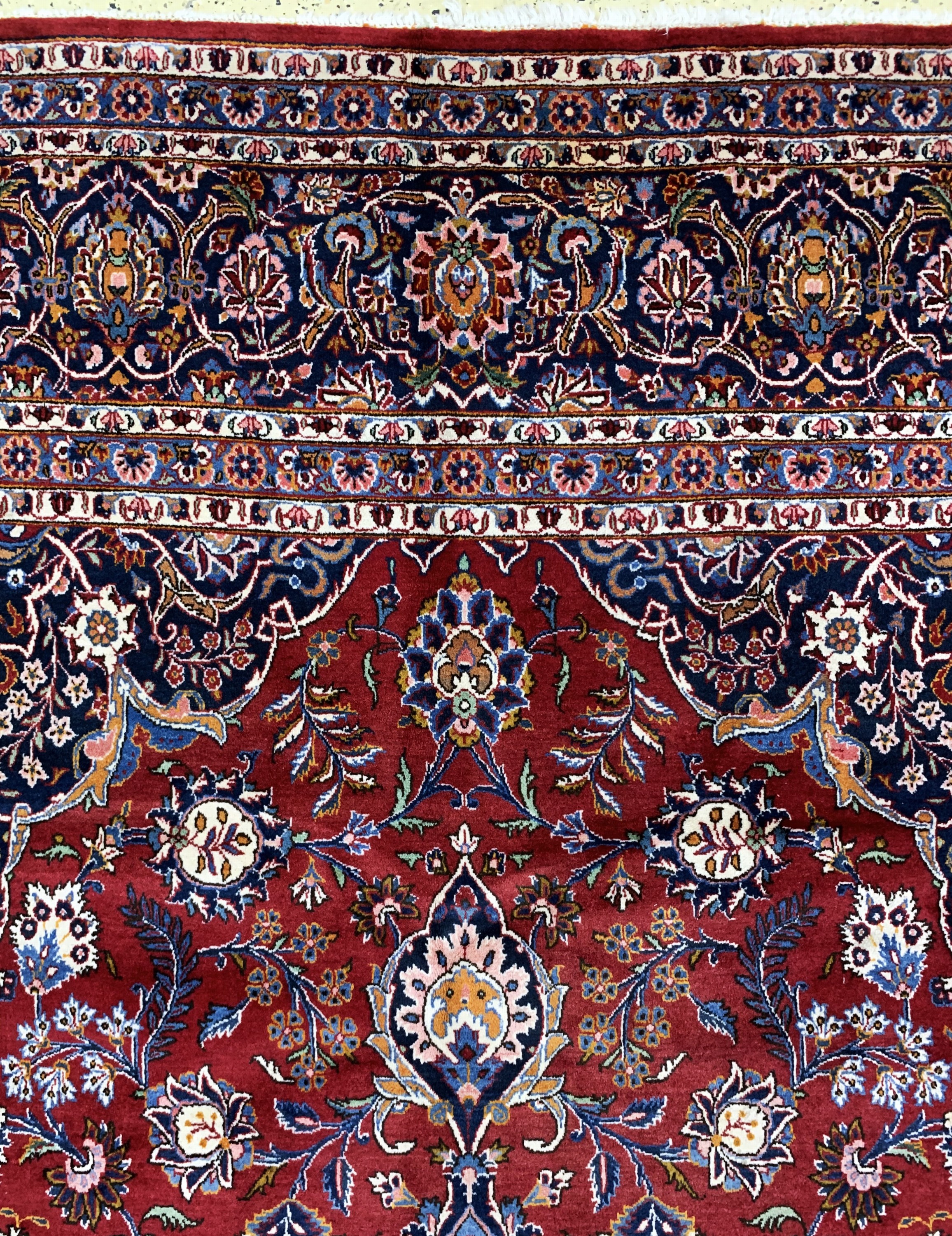 Detail e: Keschan Kork, Persien, Mitte 20.Jhd, Korkwolle auf Baumwolle, ca. 428 x 306 cm, EHZ: 2