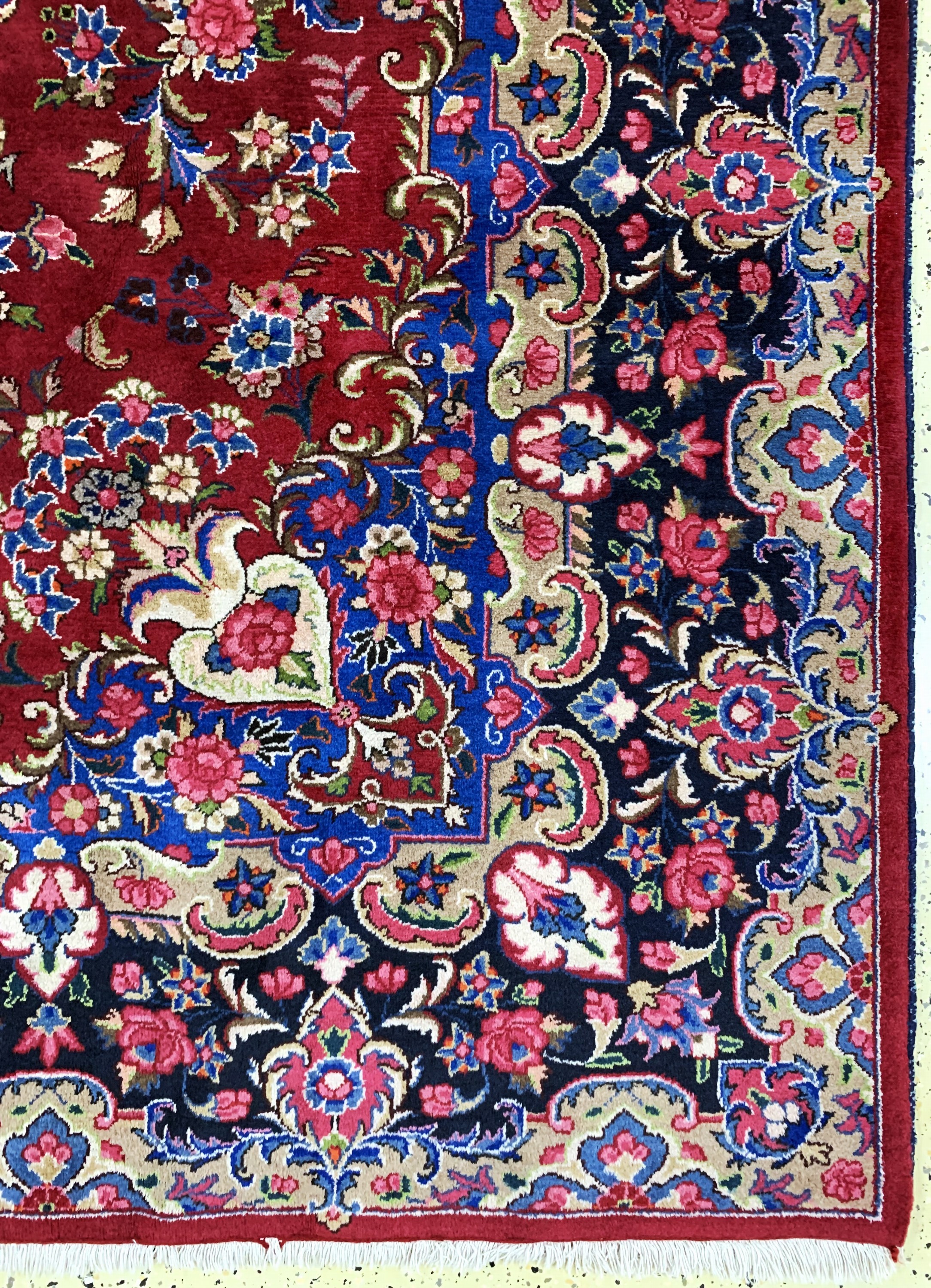 Detail a: Mesched, Persien, Mitte 20.Jhd, Wolle auf Baumwolle, ca. 299 x 206 cm, EHZ: 1-2(nahezu Neuwertig).