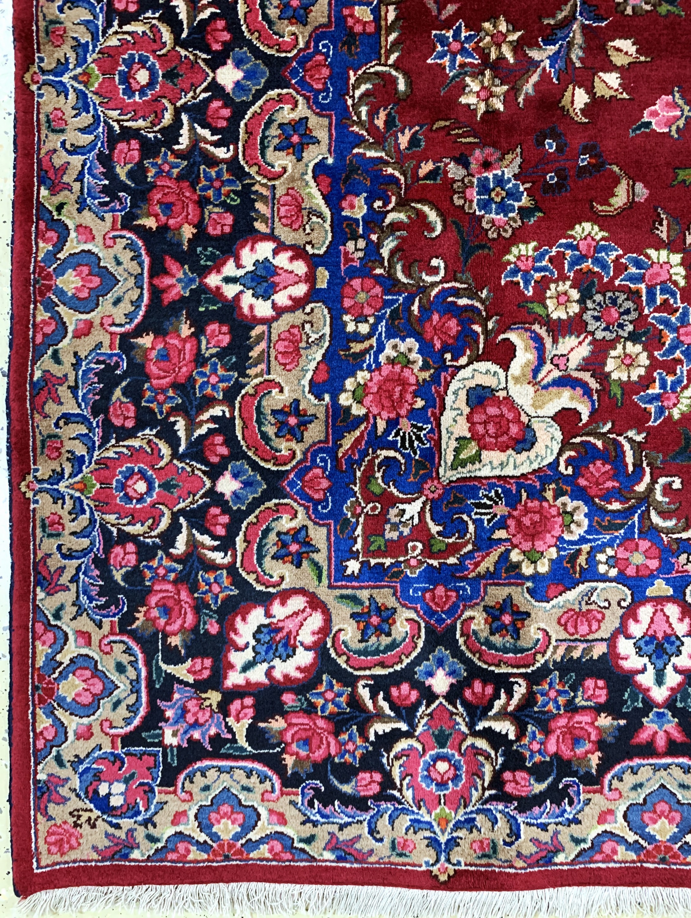 Detail b: Mesched, Persien, Mitte 20.Jhd, Wolle auf Baumwolle, ca. 299 x 206 cm, EHZ: 1-2(nahezu Neuwertig).