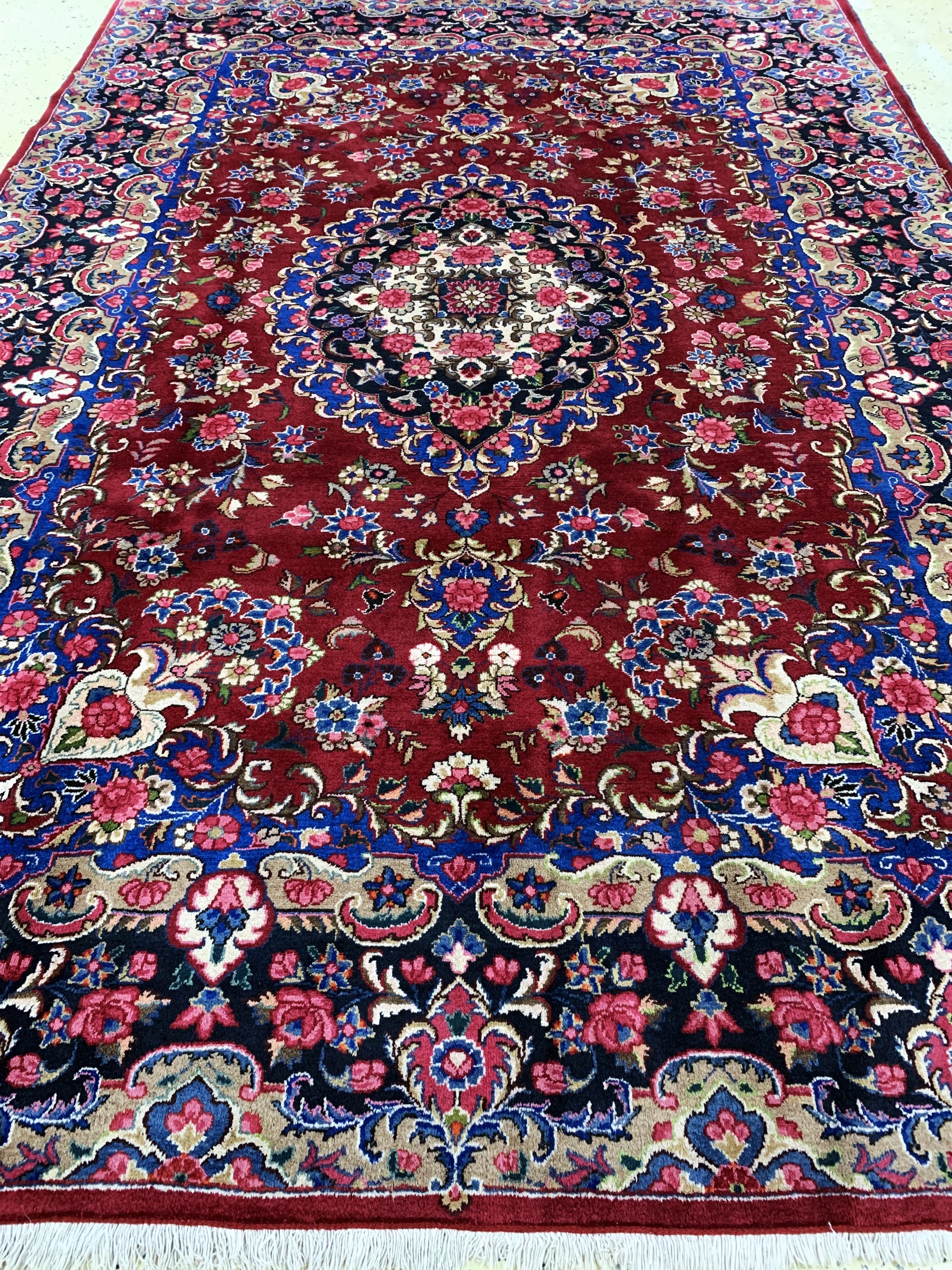 Detail f: Mesched, Persien, Mitte 20.Jhd, Wolle auf Baumwolle, ca. 299 x 206 cm, EHZ: 1-2(nahezu Neuwertig).