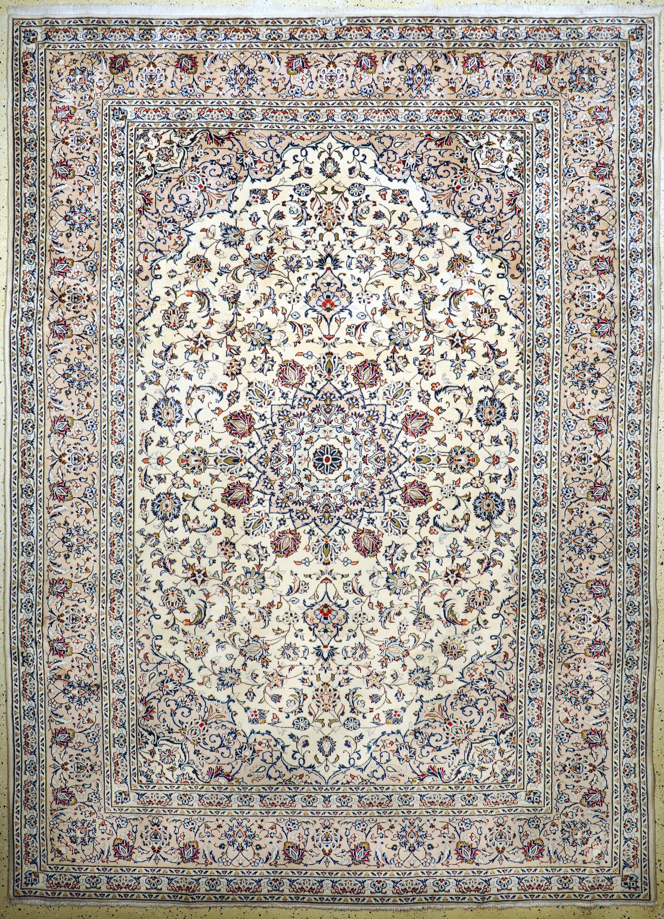 Keschan Kork Persien, signiert"Falah", Mitte 20.Jhd, Korkwolle auf Baumwolle, ca. 334x 243 cm, EHZ: 1-2(nahezu Neuwertig)