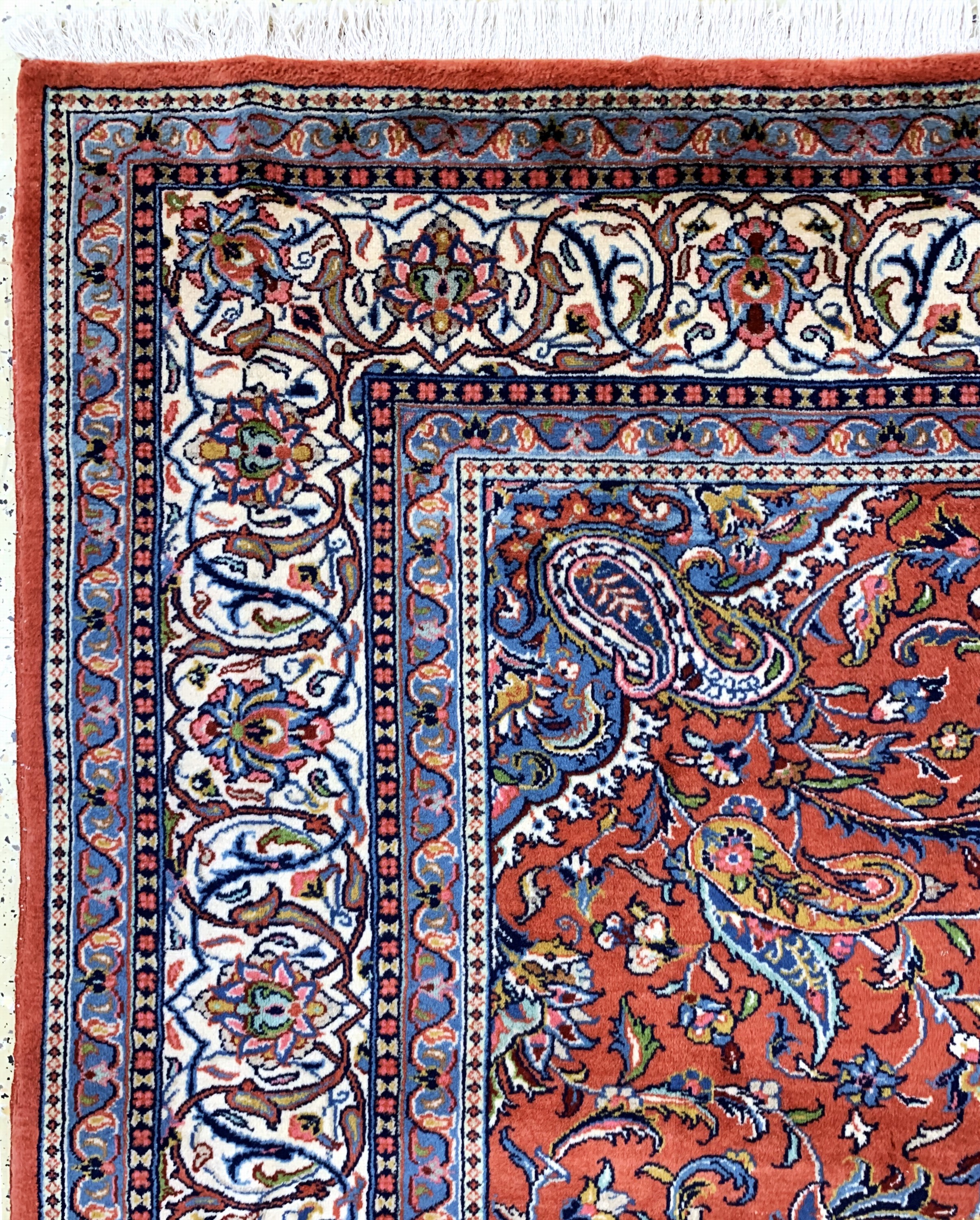Detail d: Sarogh, Persien, Ende 20.Jhd, Wolle auf Baumwolle, ca. 334 x 251 cm, EHZ: 1-2(nahezu Neuwertig).
