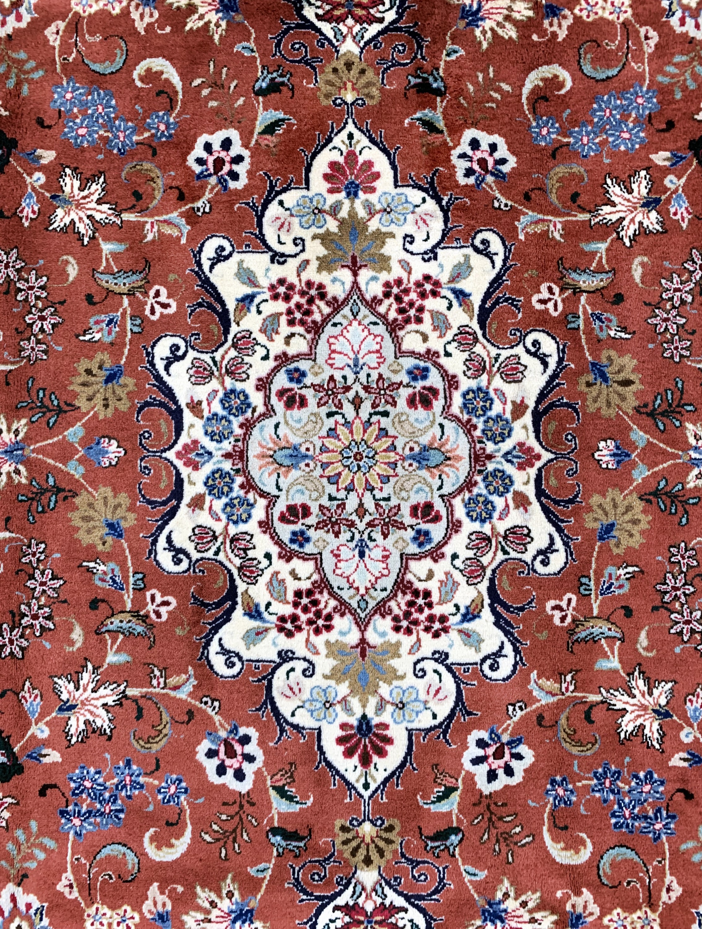 Detail c: Yazd, Persien, Ende 20.Jhd, Wolle auf Baumwolle, ca. 308 x 197 cm, EHZ: 1-2(nahezu Neuwertig)