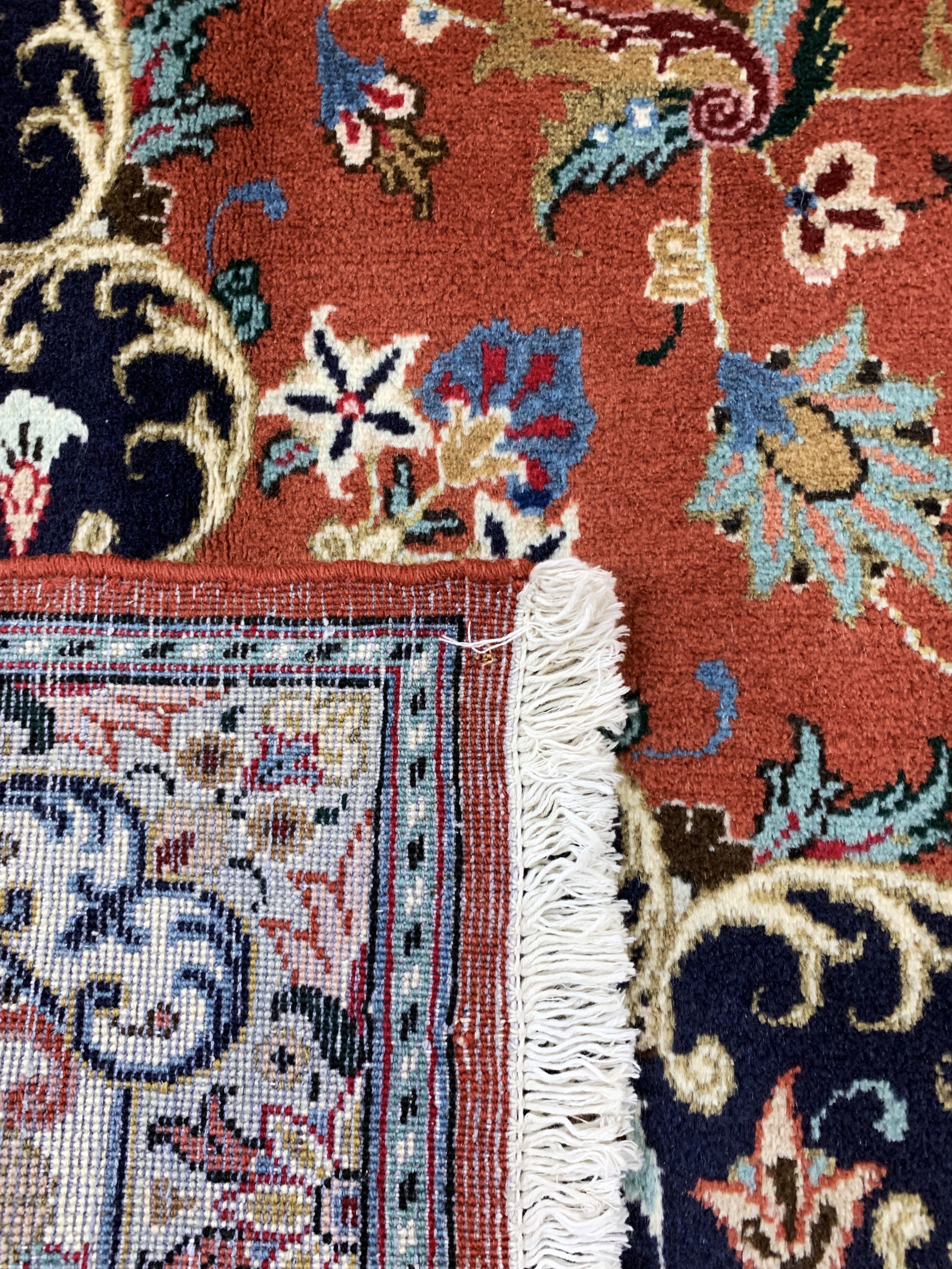 Detail g: Yazd, Persien, Ende 20.Jhd, Wolle auf Baumwolle, ca. 308 x 197 cm, EHZ: 1-2(nahezu Neuwertig)