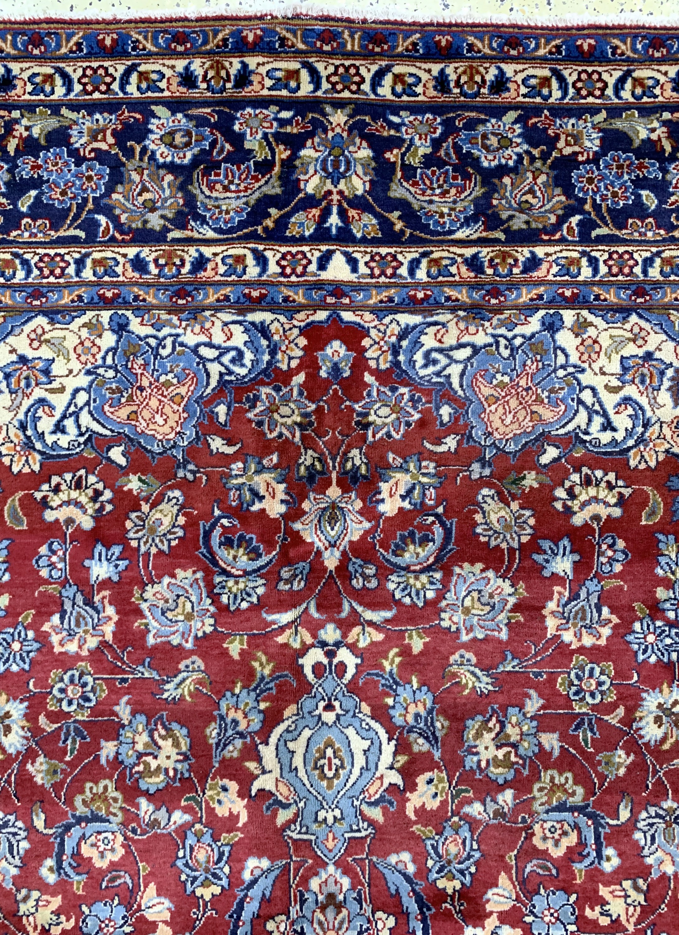Detail e: Nadjafabad , Persien, Wolle auf Baumwolle, ca. 408 x 297 cm, EHZ: 2