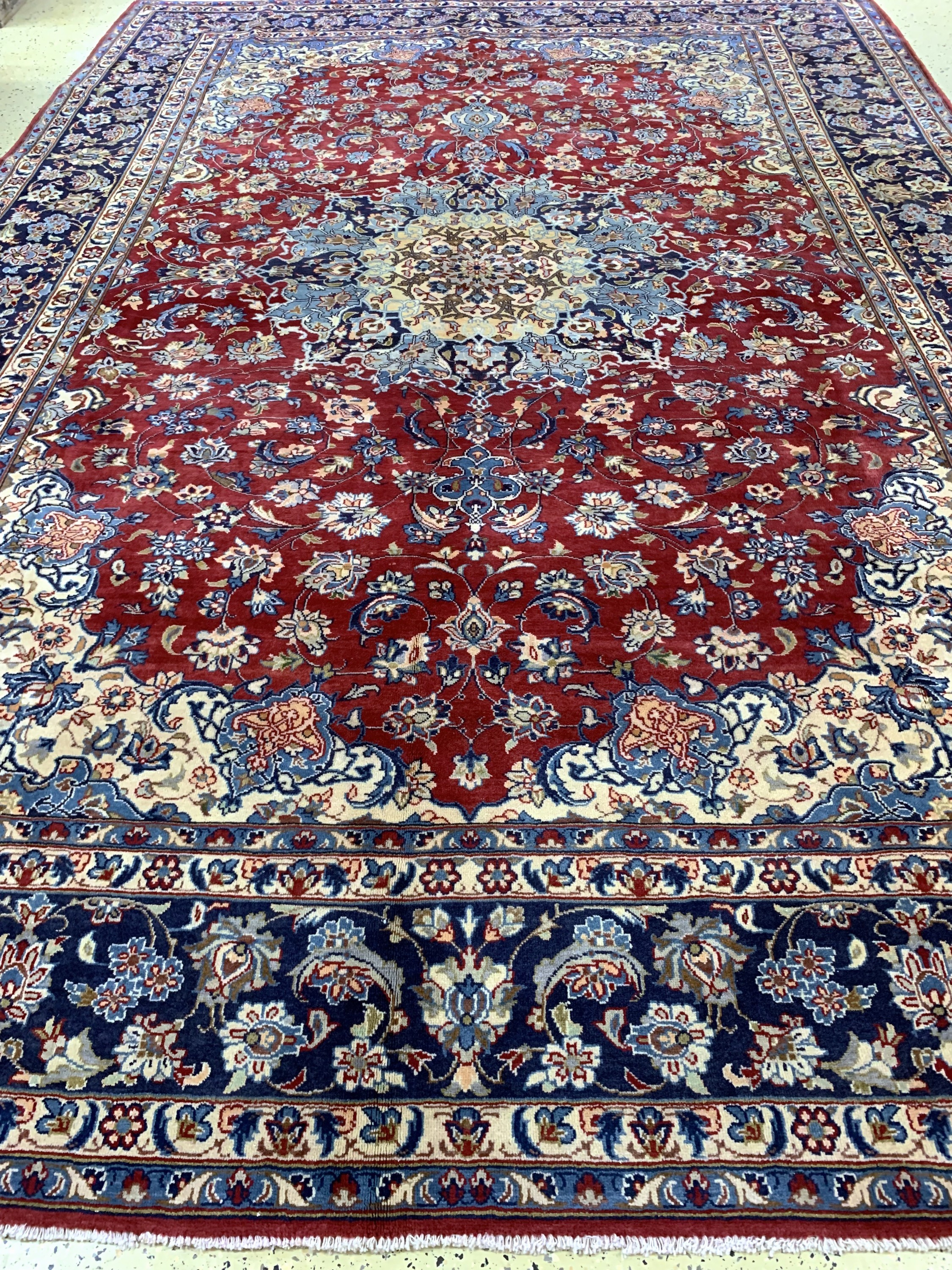 Detail g: Nadjafabad , Persien, Wolle auf Baumwolle, ca. 408 x 297 cm, EHZ: 2