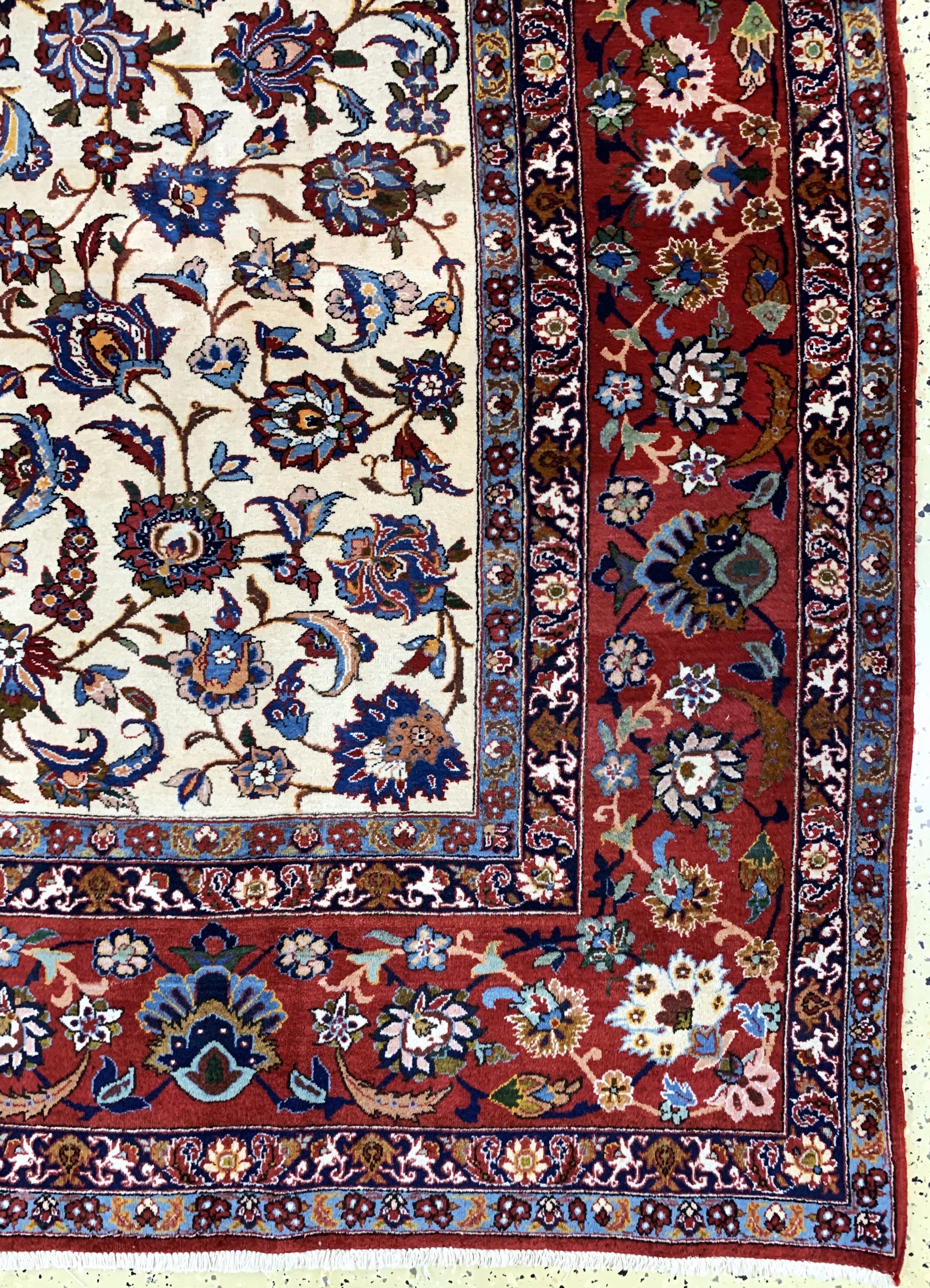 Detail a: Najafabad, Persien, Ende 20.Jhd, Wolle auf Baumwolle, ca. 335 x 235 cm, EHZ: 2