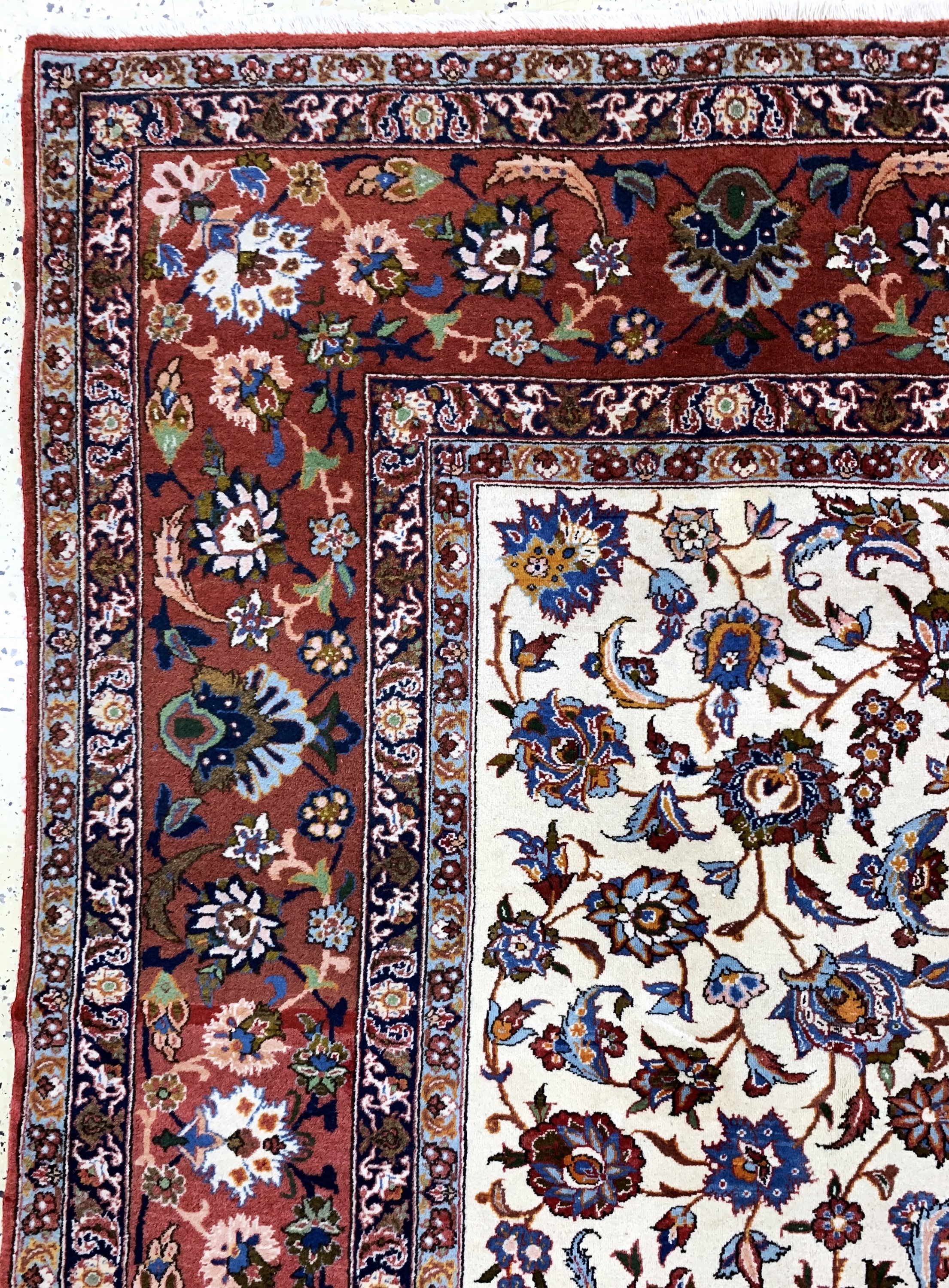 Detail d: Najafabad, Persien, Ende 20.Jhd, Wolle auf Baumwolle, ca. 335 x 235 cm, EHZ: 2