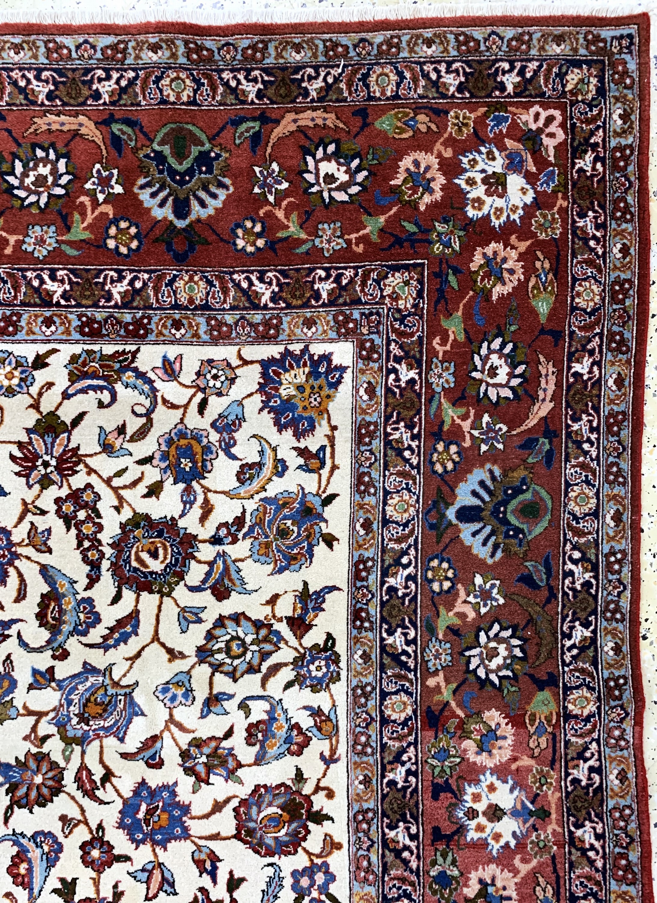 Detail e: Najafabad, Persien, Ende 20.Jhd, Wolle auf Baumwolle, ca. 335 x 235 cm, EHZ: 2