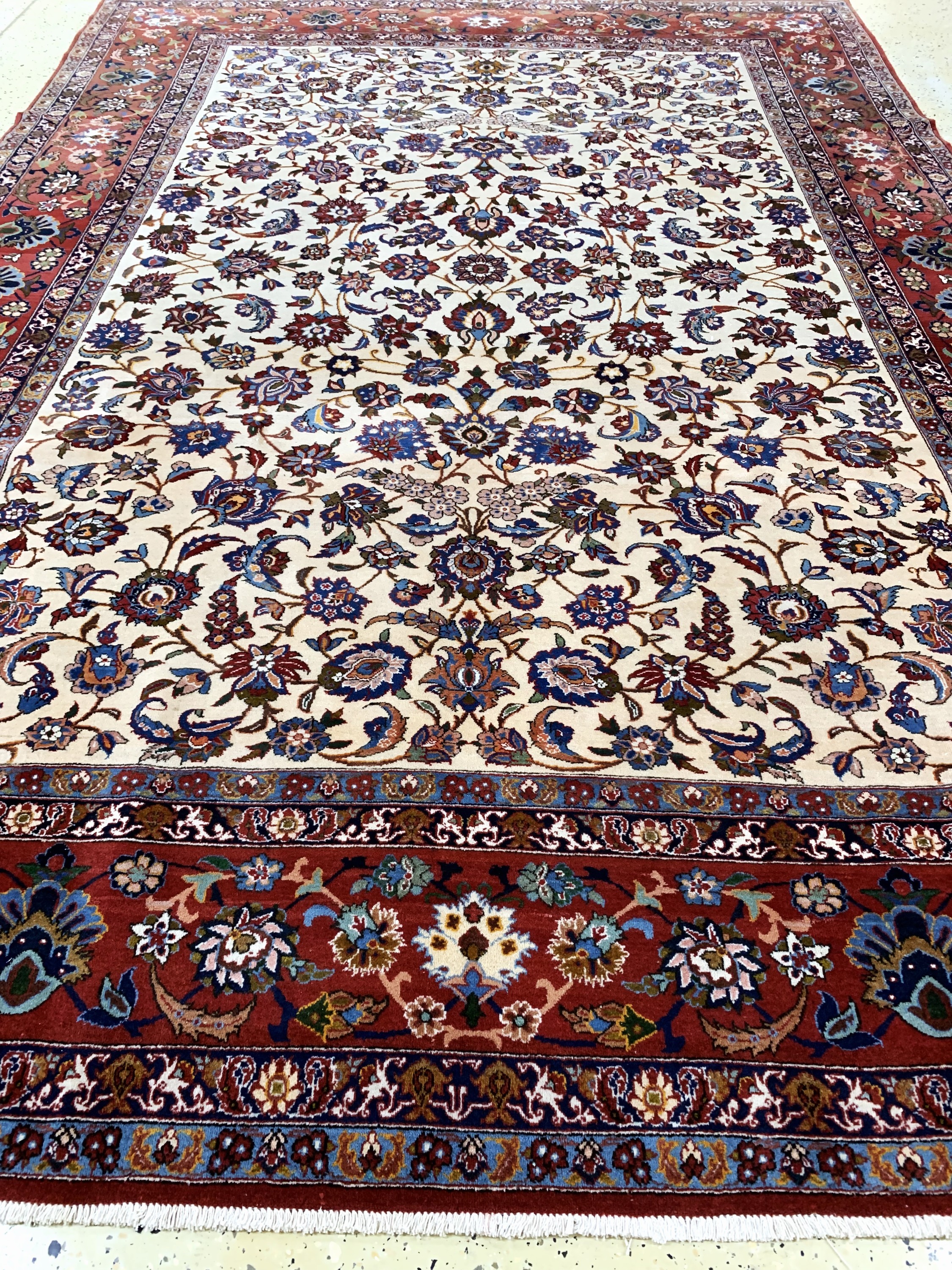 Detail f: Najafabad, Persien, Ende 20.Jhd, Wolle auf Baumwolle, ca. 335 x 235 cm, EHZ: 2