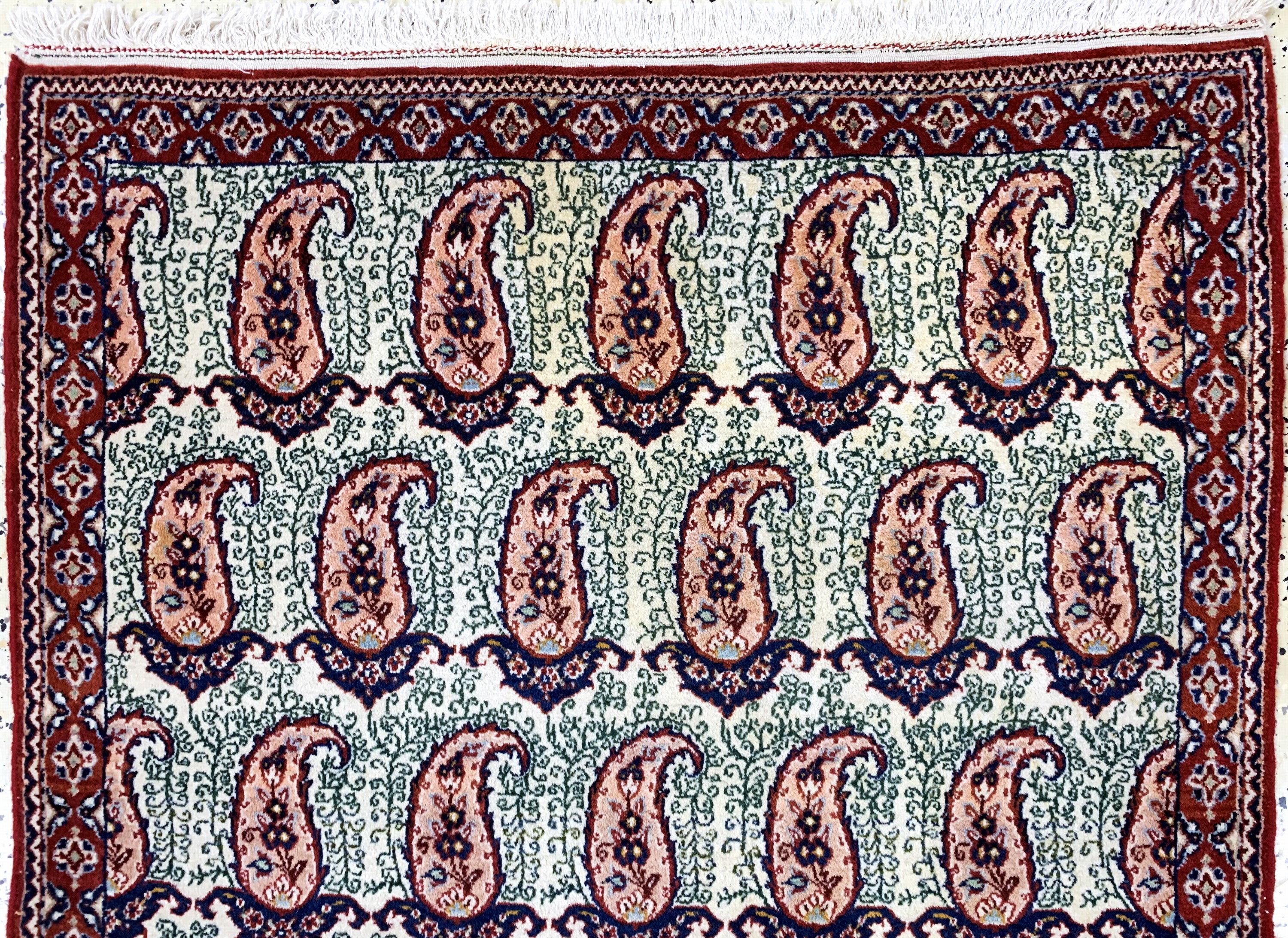 Detail a: Najafabad, Persien, Mitte 20.Jhd, Wolle aufBaumwolle, ca. 150 x 106 cm, EHZ: 2