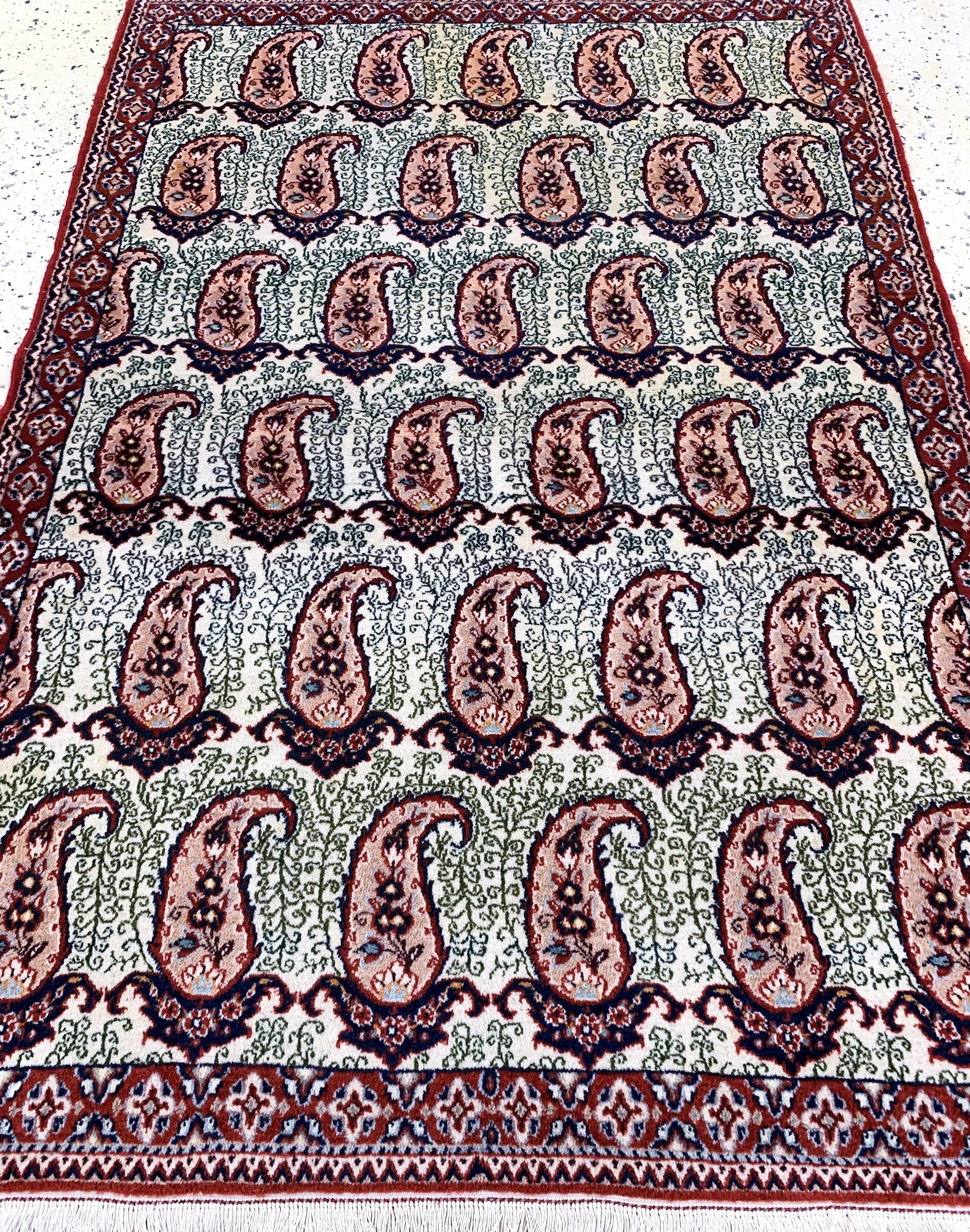 Detail d: Najafabad, Persien, Mitte 20.Jhd, Wolle aufBaumwolle, ca. 150 x 106 cm, EHZ: 2