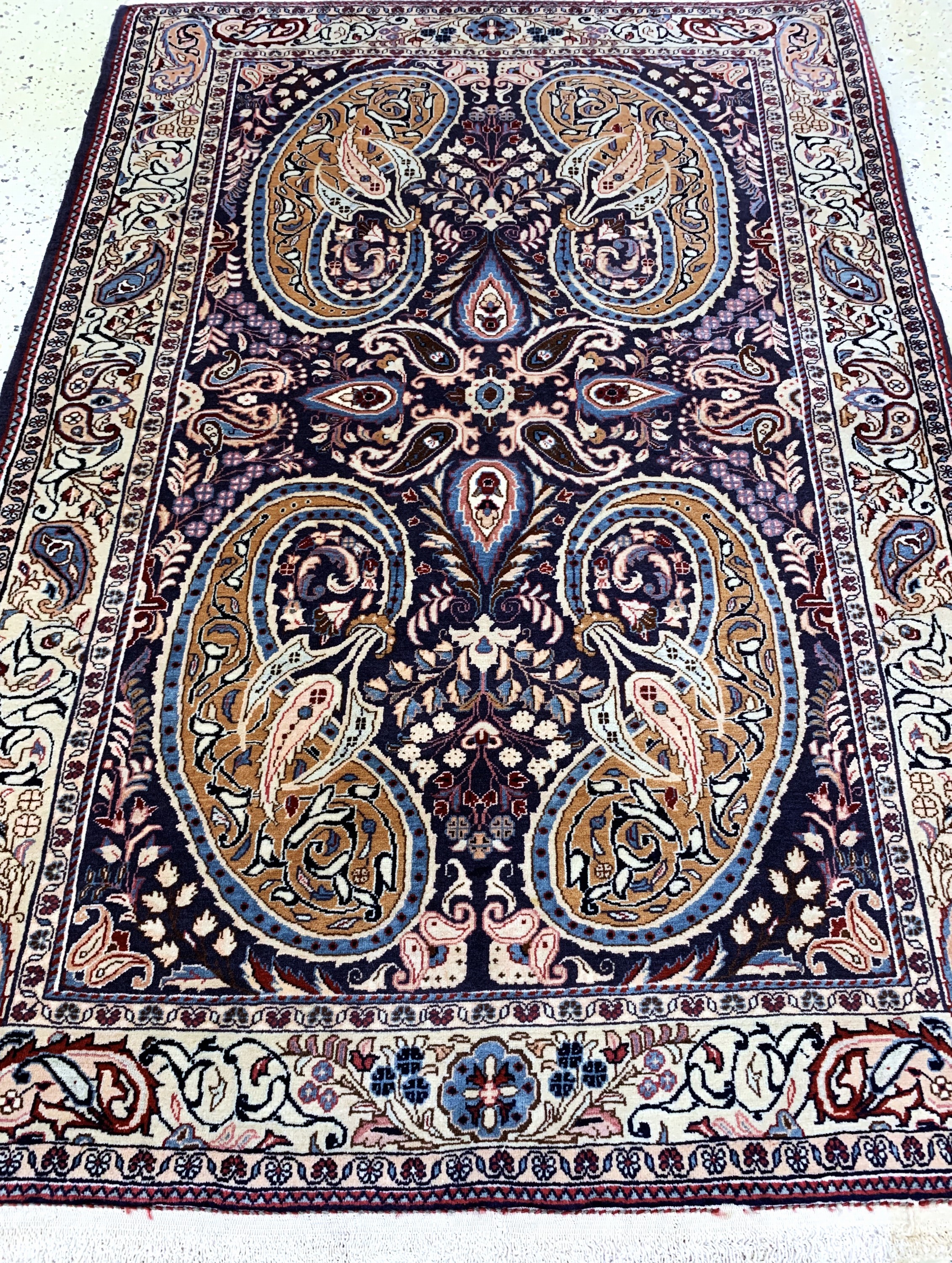 Detail d: Ghiasabad fein, Persien, Mitte 20.Jhd, Wolle auf Baumwolle, ca. 155 x 107 cm, EHZ: 2