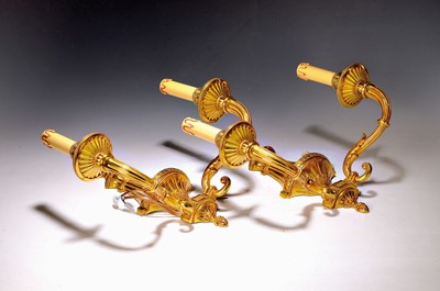Image 26891157 - 2 Deckenlampen und zwei Wandlampen, Frankreich, nach altem Vorbild des Empire, Bronze ...