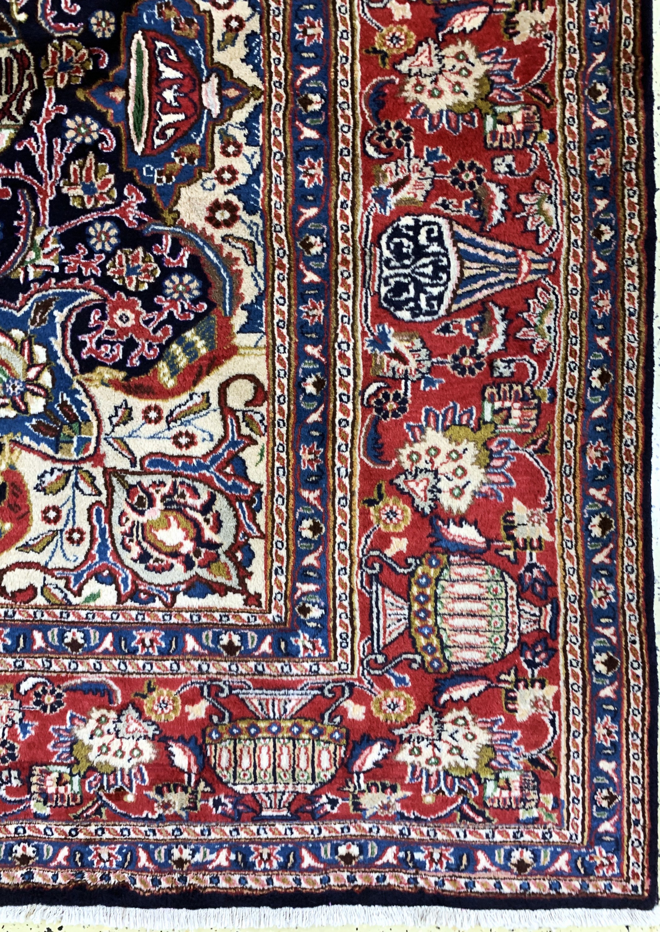 Detail a: Kaschmar, Persien, Ende 20.Jhd, Wolle auf Baumwolle, ca. 372 x 290 cm, EHZ: 1-2, (nahezuNeuwertig)