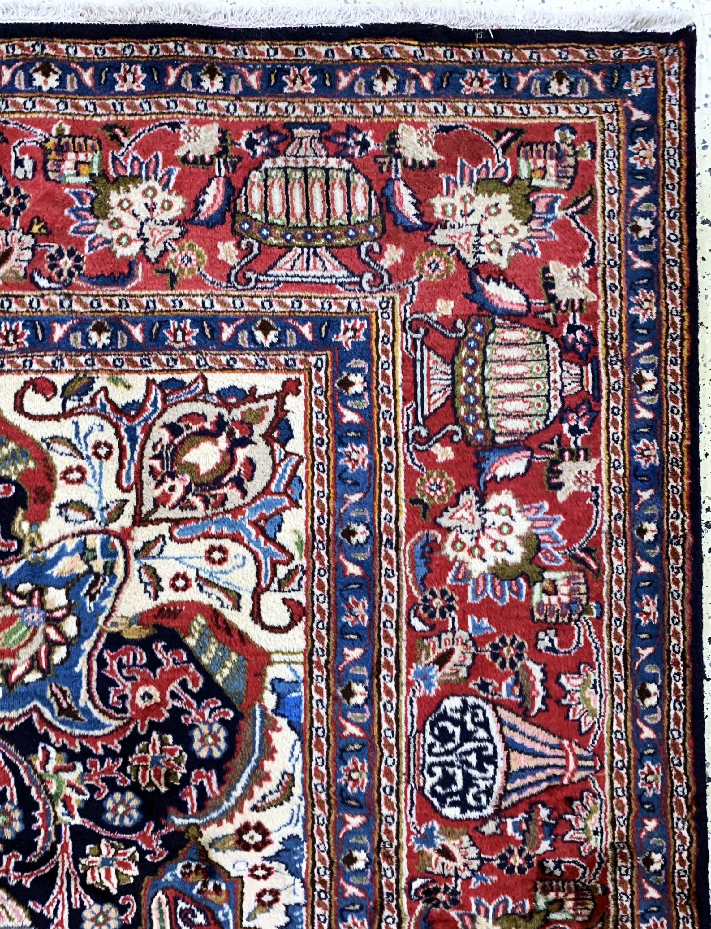 Detail f: Kaschmar, Persien, Ende 20.Jhd, Wolle auf Baumwolle, ca. 372 x 290 cm, EHZ: 1-2, (nahezuNeuwertig)