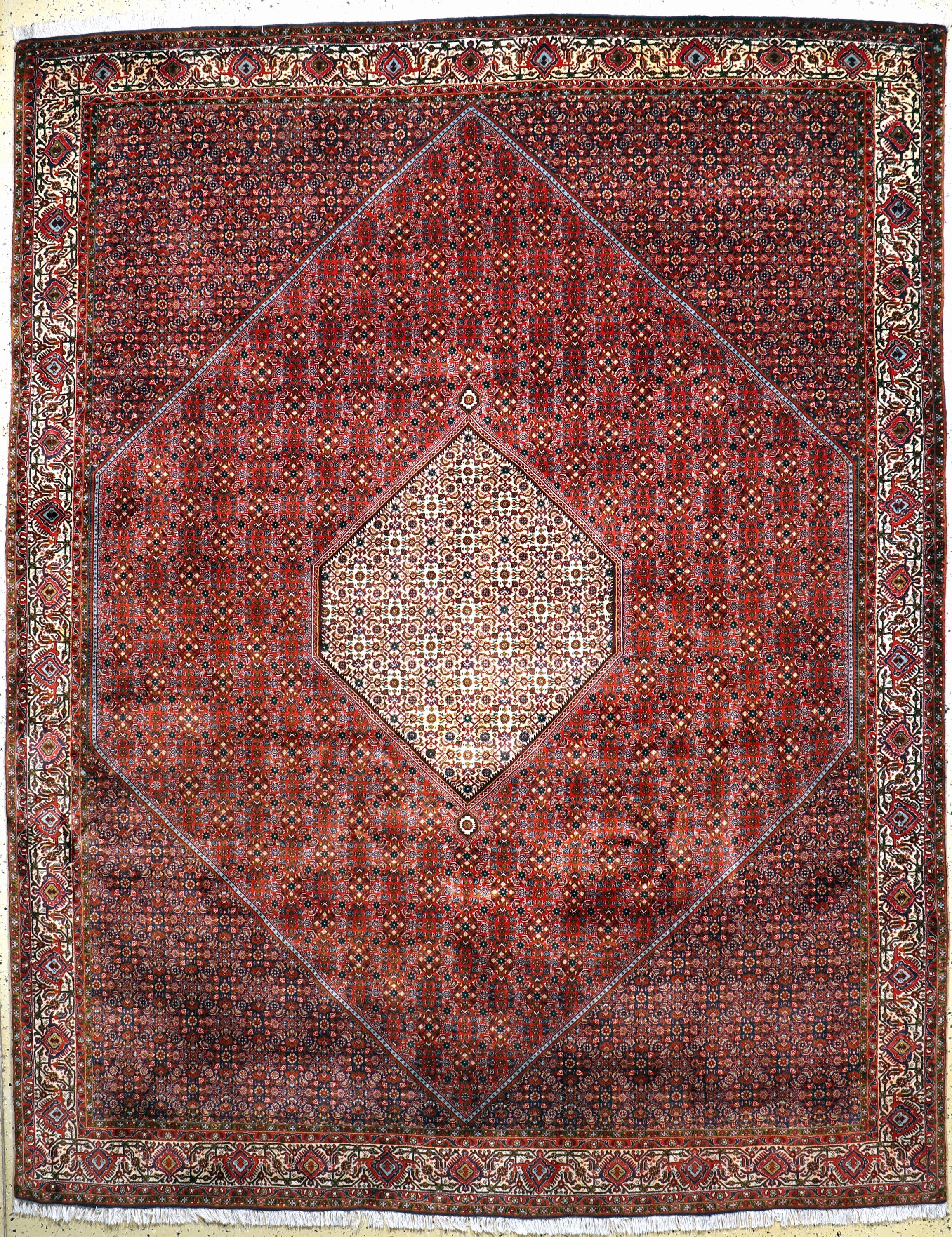Bidjar Kork alt, Persien, Mitte 20.Jhd, Korkwolle auf Baumwolle, ca. 330 x 257 cm, EHZ: 2