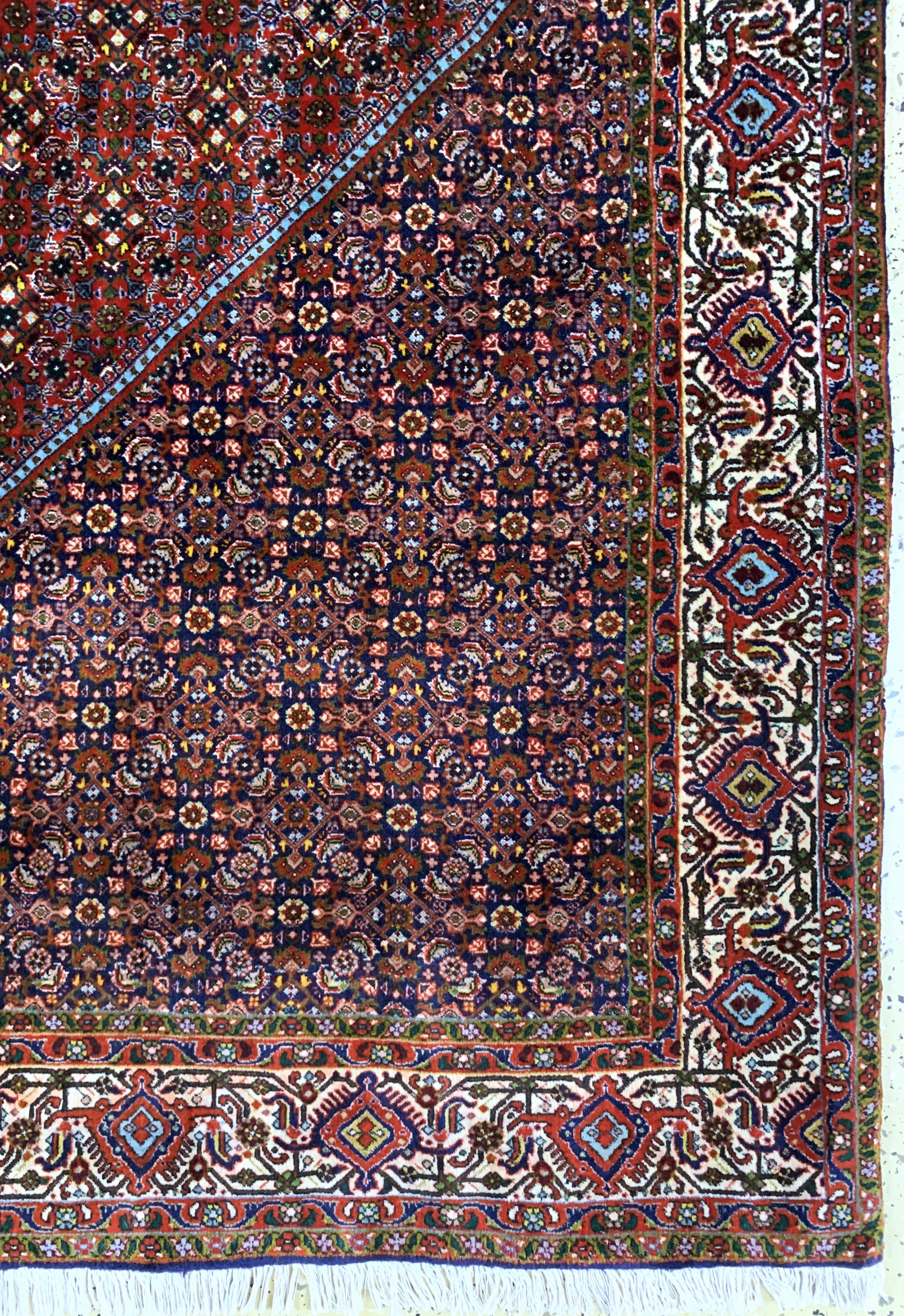 Detail a: Bidjar Kork alt, Persien, Mitte 20.Jhd, Korkwolle auf Baumwolle, ca. 330 x 257 cm, EHZ: 2