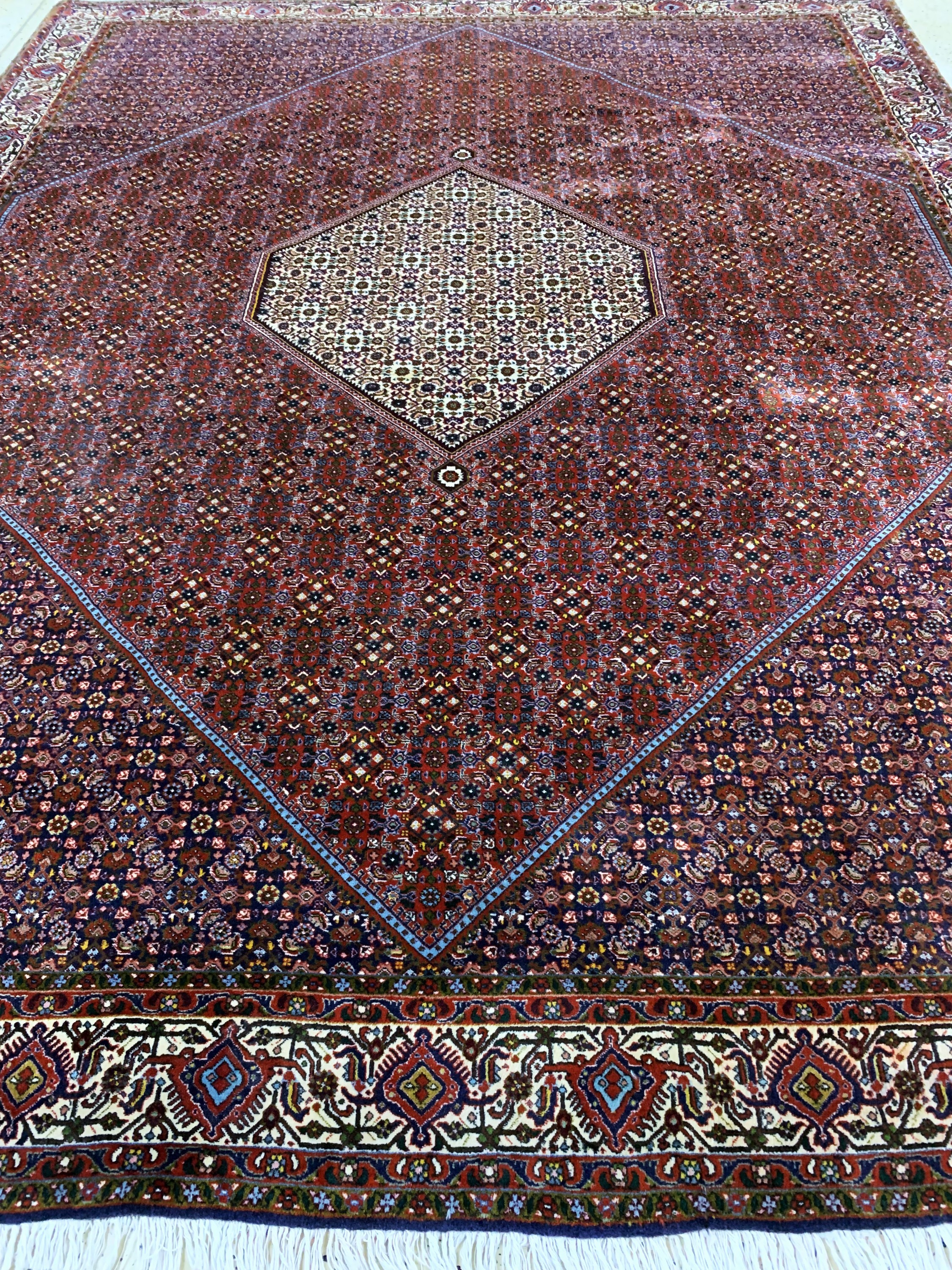 Detail f: Bidjar Kork alt, Persien, Mitte 20.Jhd, Korkwolle auf Baumwolle, ca. 330 x 257 cm, EHZ: 2