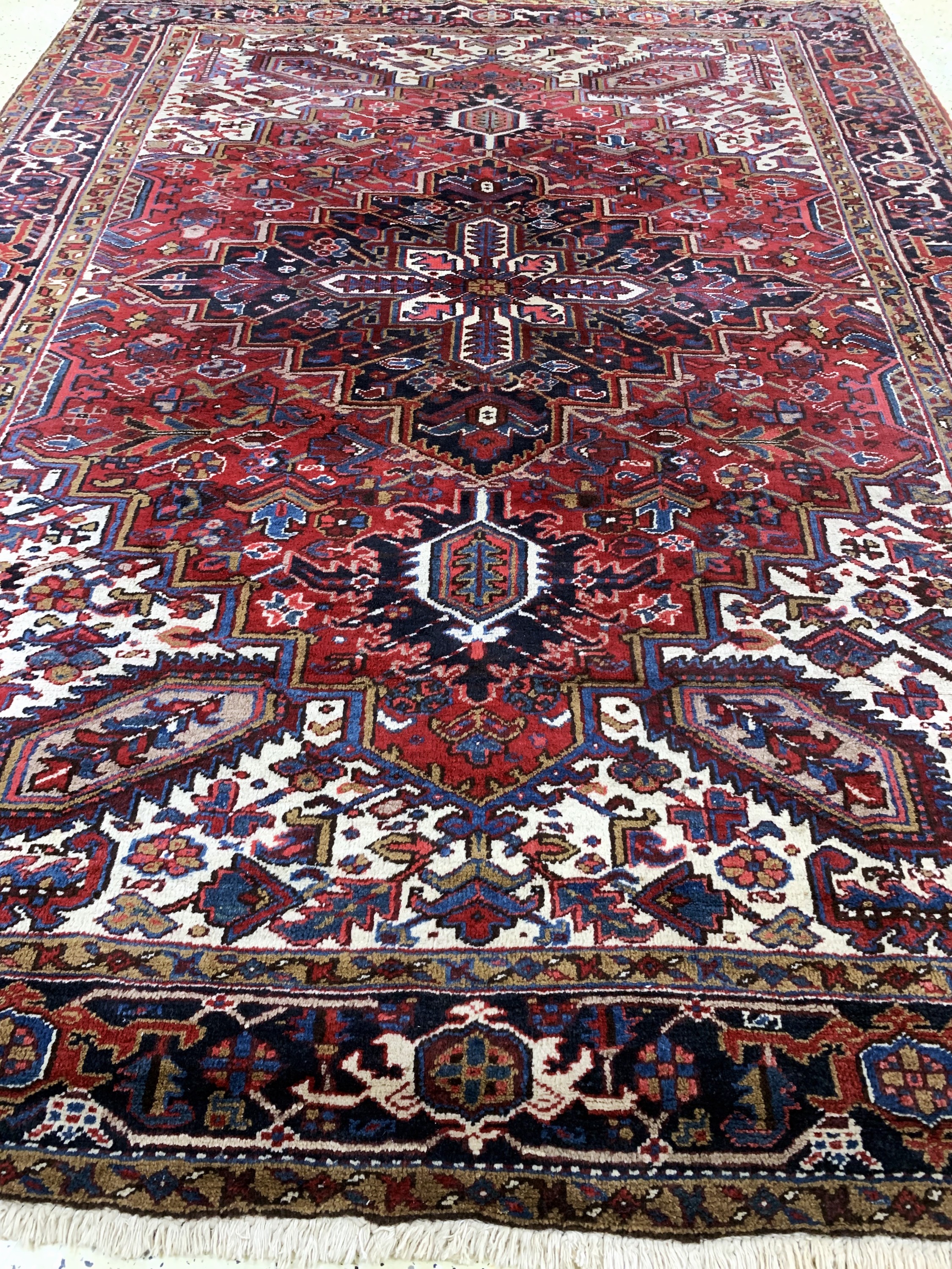 Detail f: Heriz, Persien, Mitte 20.Jhd., Wolle auf Baumwolle, ca. 290 x 220 cm, EHZ: 2