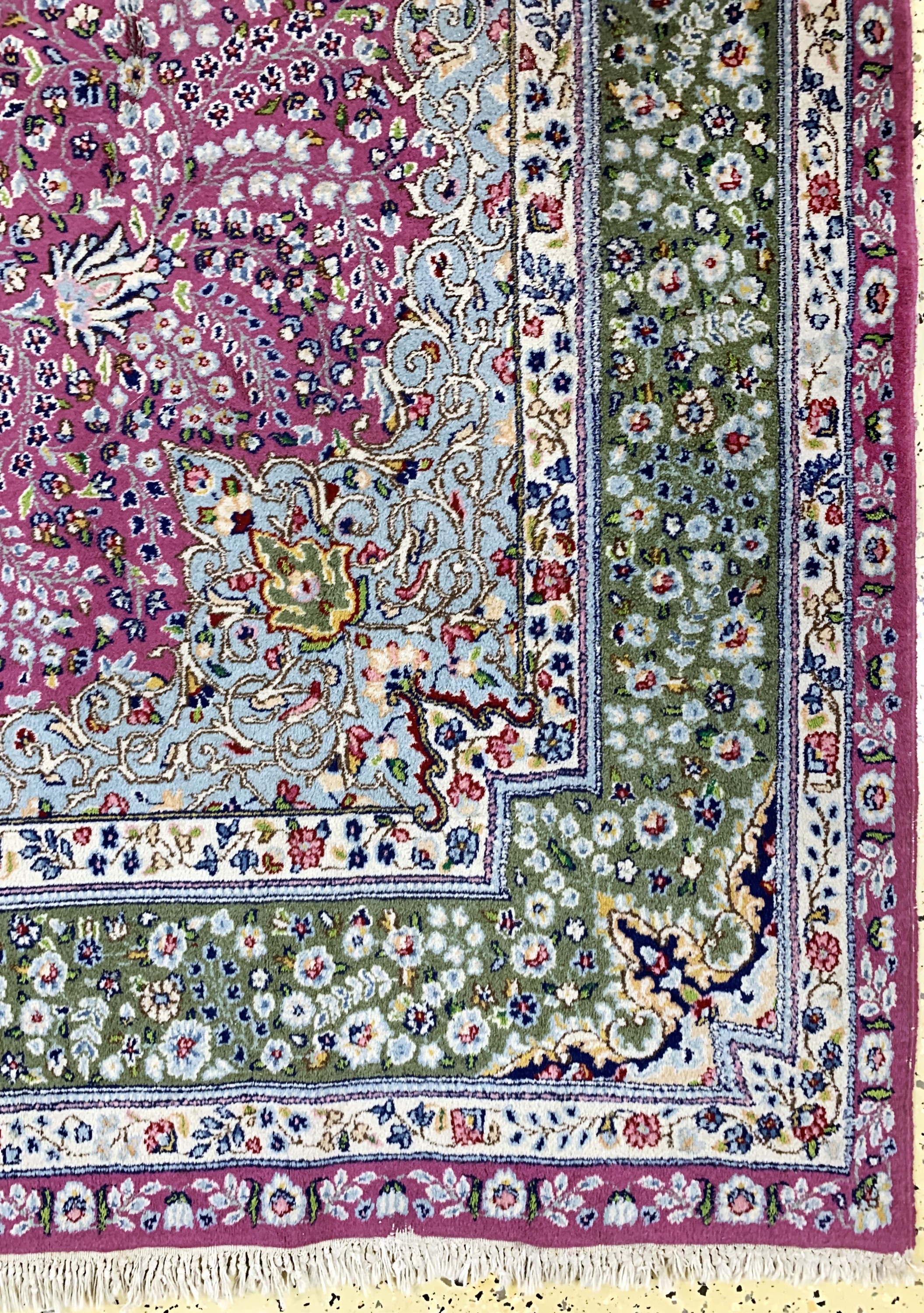 Detail a: Kerman Lawar, Persien, Mitte 20.Jhd., Wolleauf Baumwolle, ca. 280 x 174 cm, EHZ: 2-3