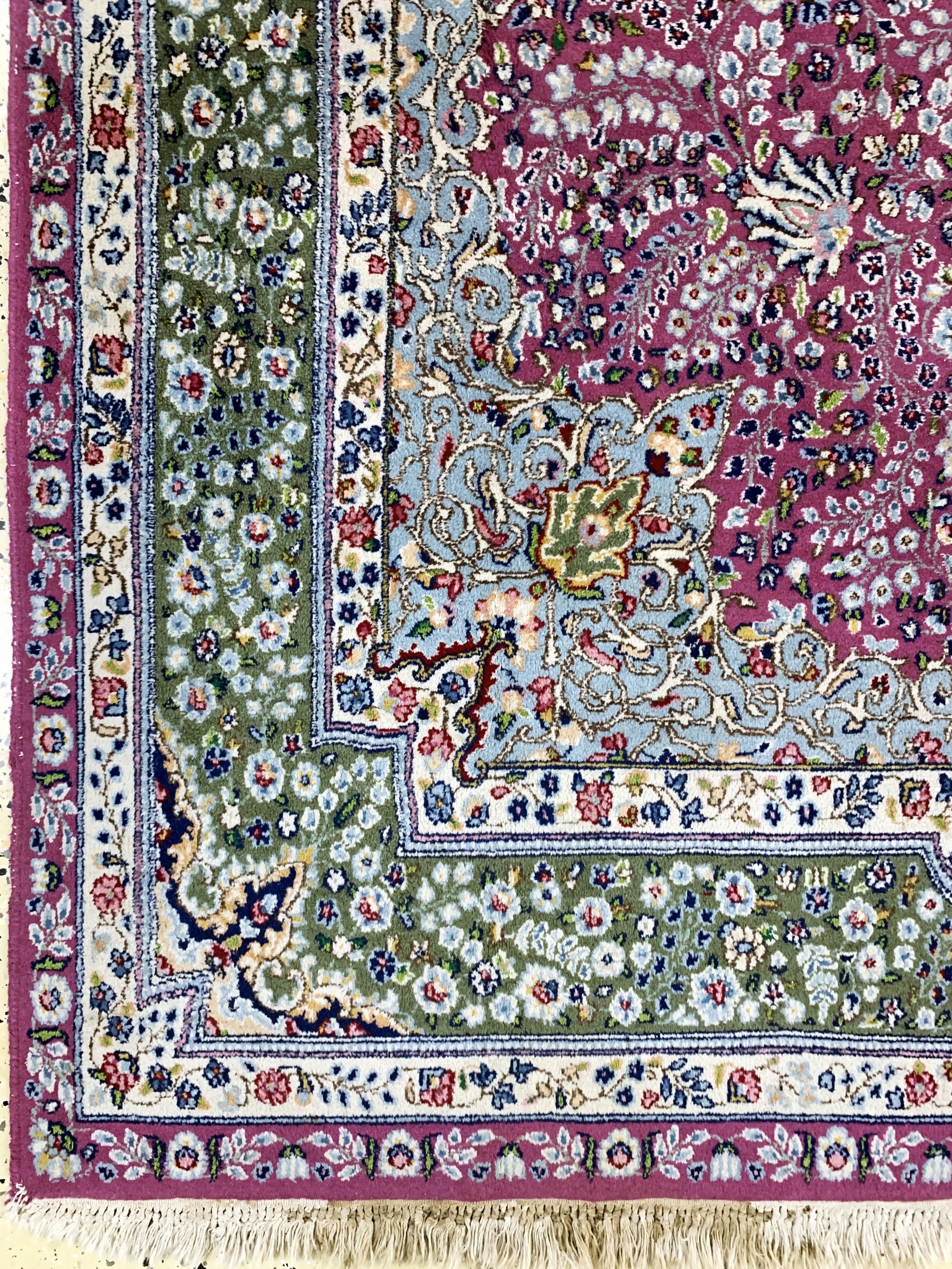 Detail b: Kerman Lawar, Persien, Mitte 20.Jhd., Wolleauf Baumwolle, ca. 280 x 174 cm, EHZ: 2-3