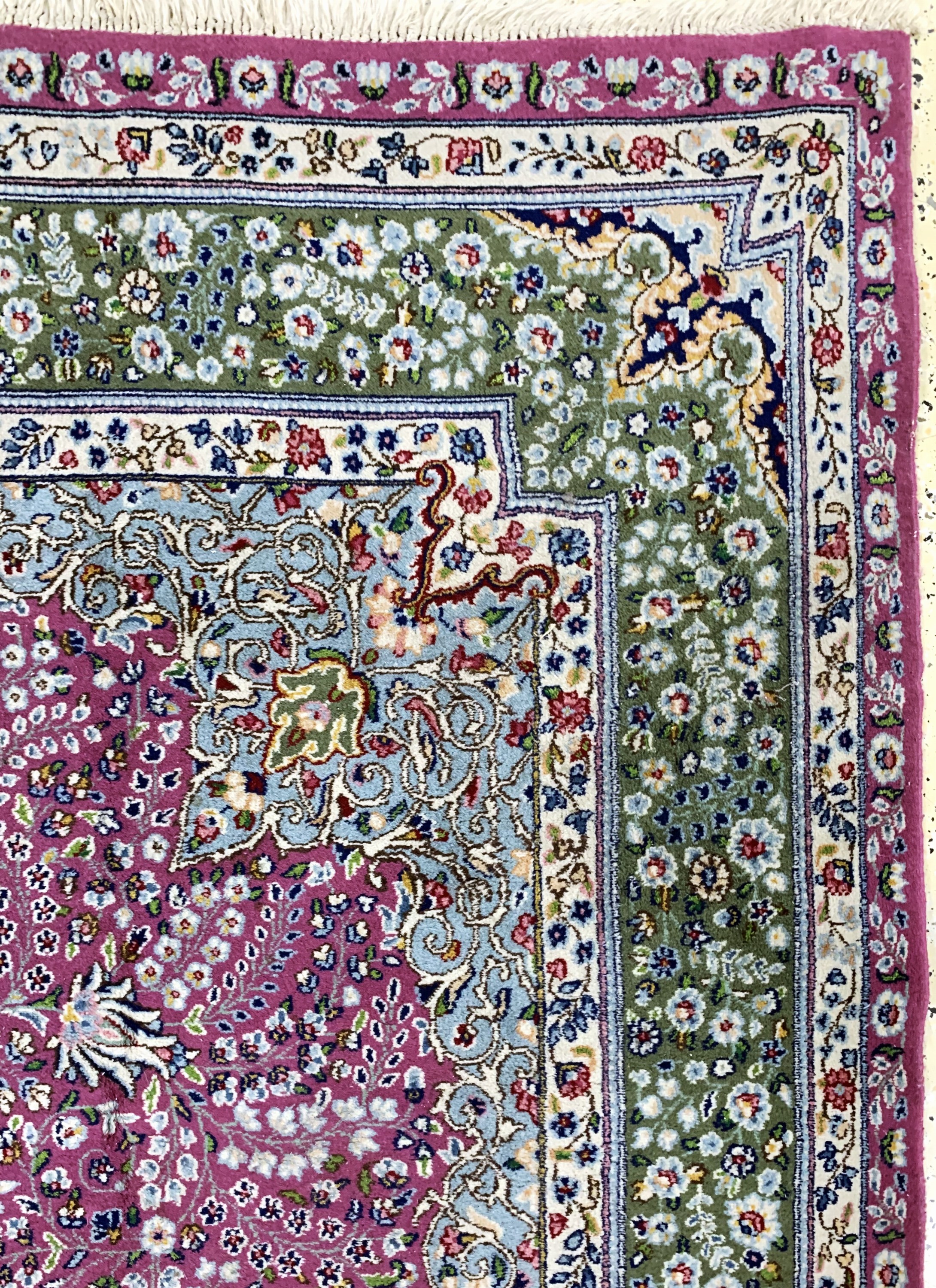 Detail e: Kerman Lawar, Persien, Mitte 20.Jhd., Wolleauf Baumwolle, ca. 280 x 174 cm, EHZ: 2-3