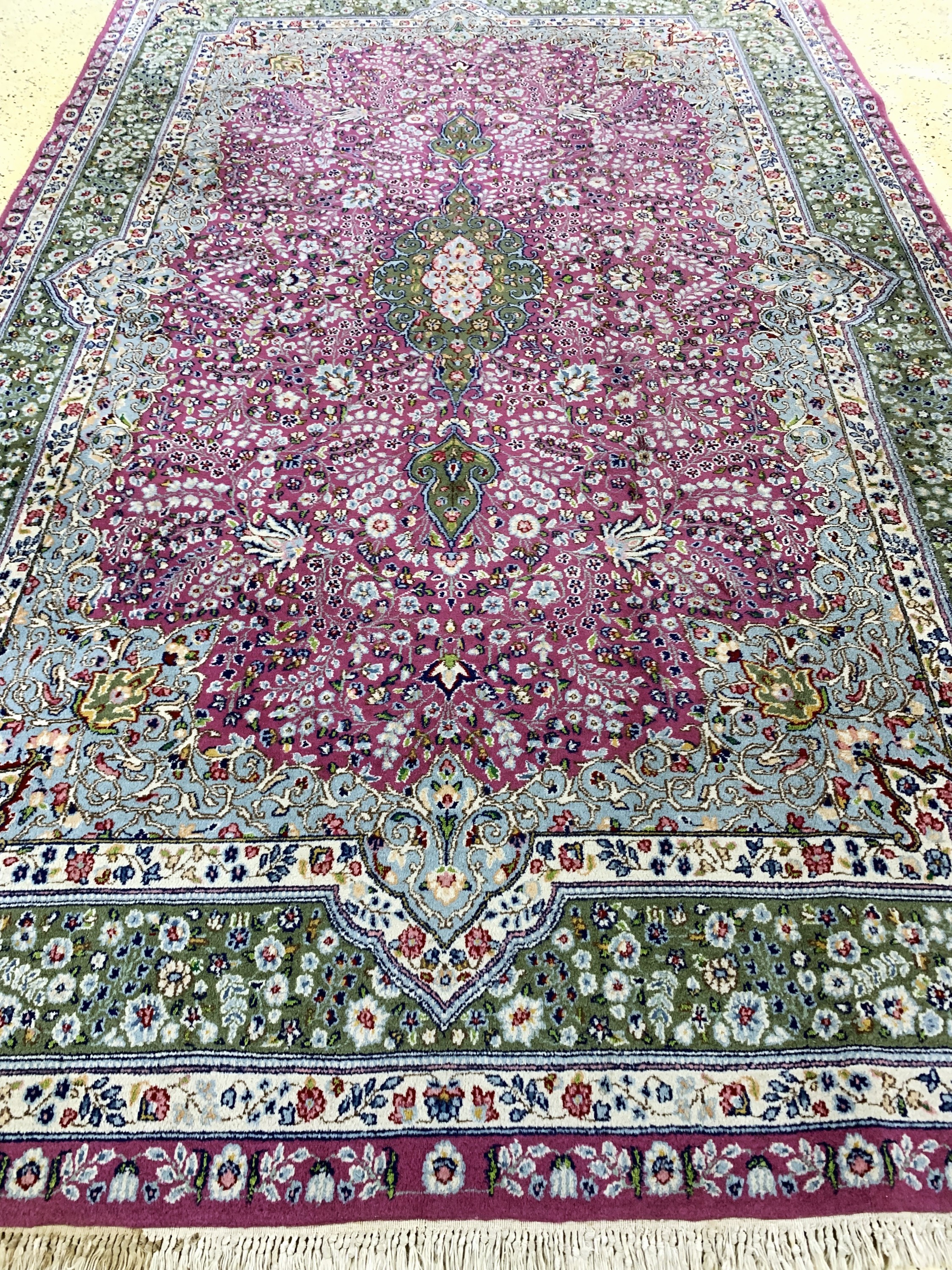 Detail g: Kerman Lawar, Persien, Mitte 20.Jhd., Wolleauf Baumwolle, ca. 280 x 174 cm, EHZ: 2-3