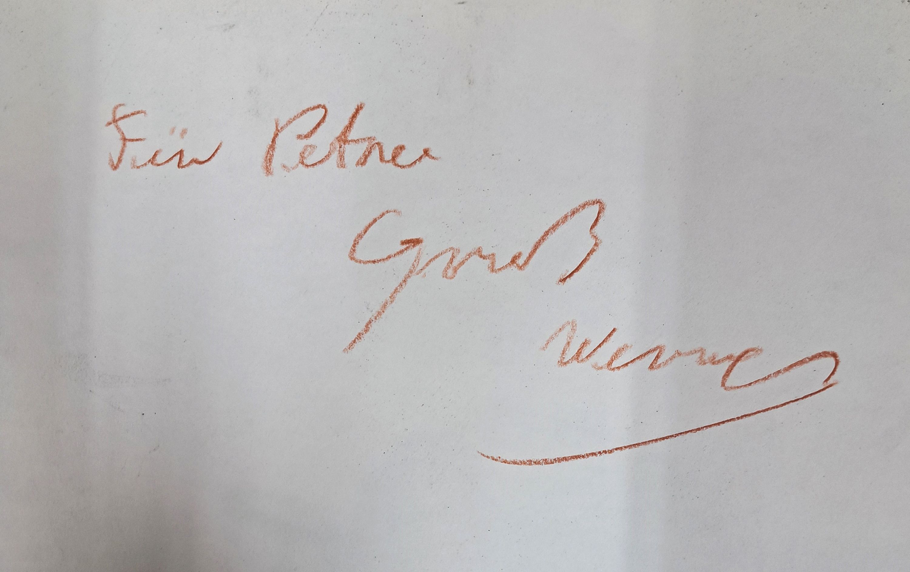Detail m: Werner Gilles, 1894 Rheydt-1961 Essen, abstraktes Stillleben, Wachs und Pastell auf Papier, rechts unten signiert, rückseitig Widmung: Für Peter ...