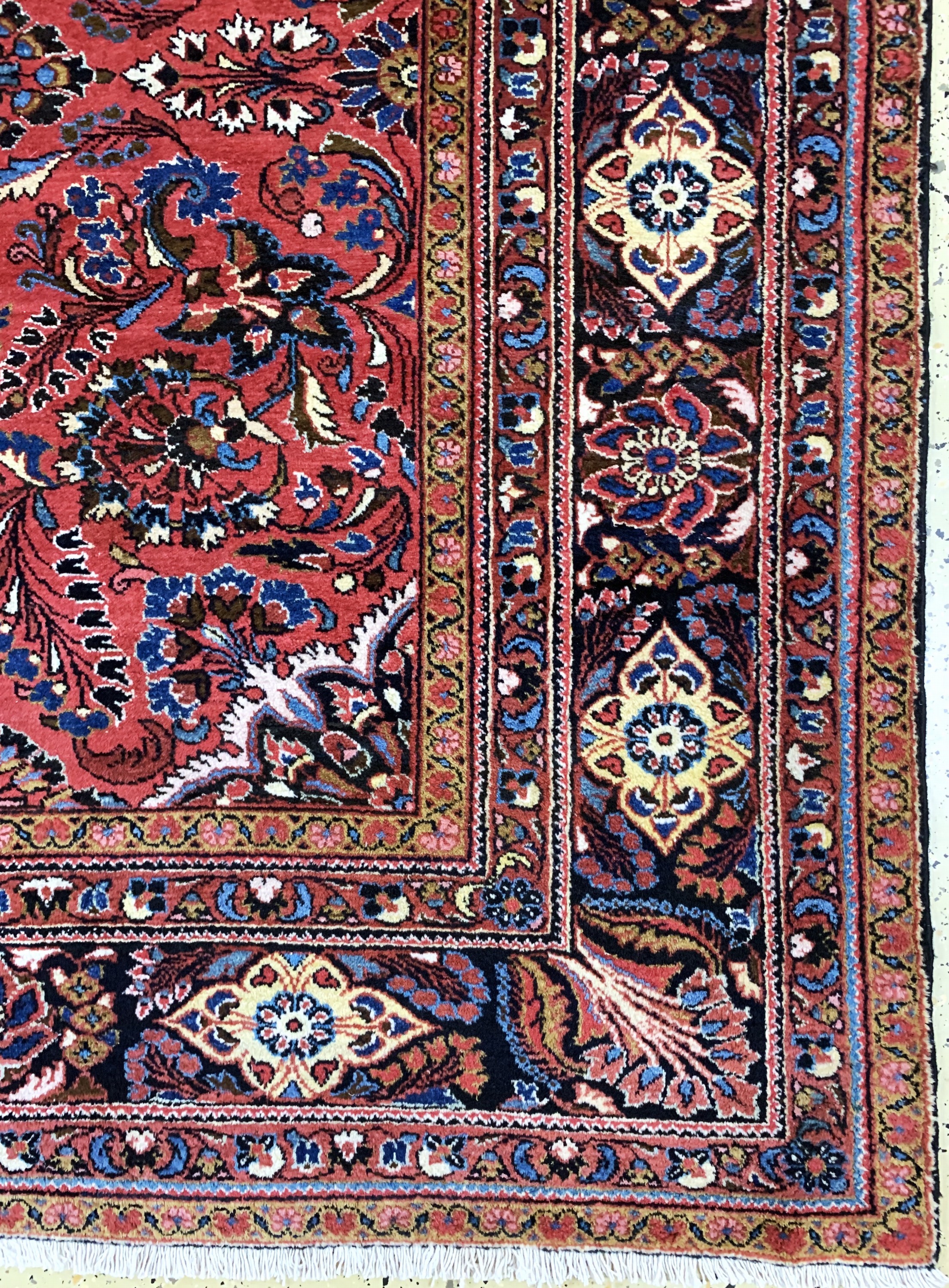 Detail a: Lilian alt, Persien, Mitte 20.Jhd, Wolle auf Baumwolle, ca. 335 x 250 cm, EHZ: 2(restauriert).
