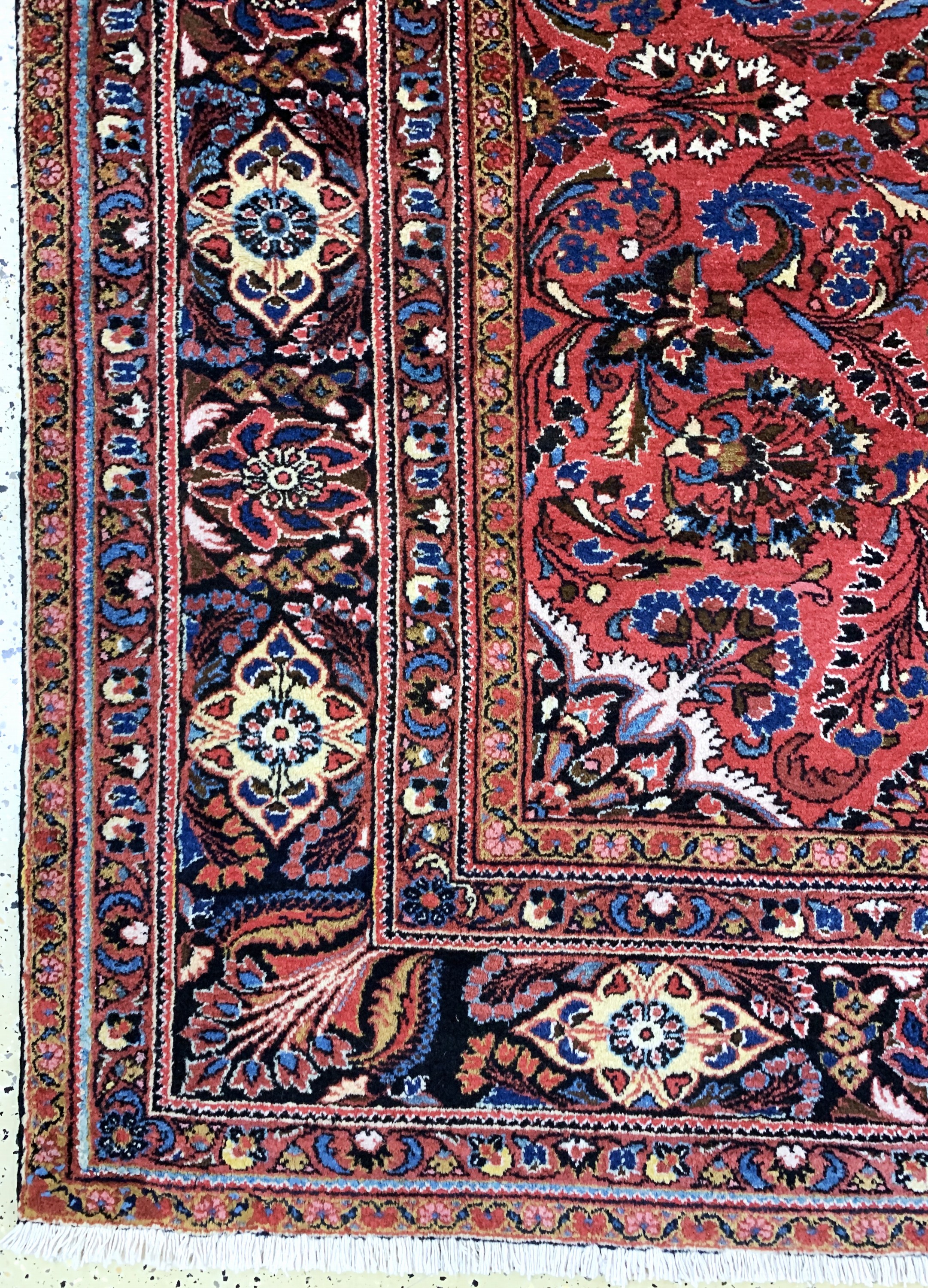 Detail b: Lilian alt, Persien, Mitte 20.Jhd, Wolle auf Baumwolle, ca. 335 x 250 cm, EHZ: 2(restauriert).