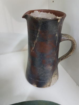 26891404d - Konvolut Künstlerkeramik, deutsch, 1960-80er-Jahre, Steinzeug, Flügelvase mit ...