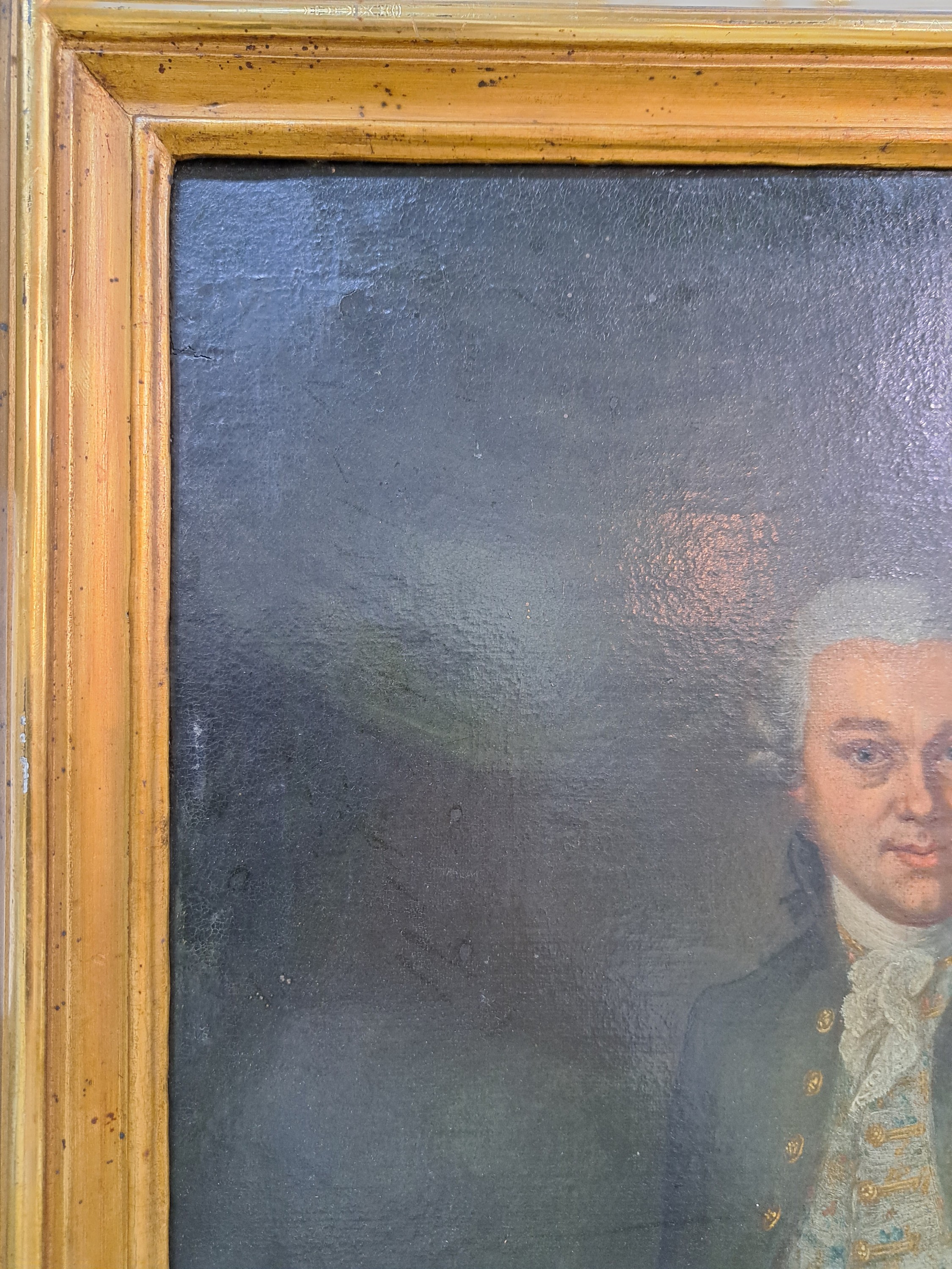 Detail n: Unbekannter Künstler des 18. Jh., Porträt des Christian Ludwig Hagedorn (1712 Hamburg-1780 Dresden), deutscher Kunsttheoretiker und -sammler, ...