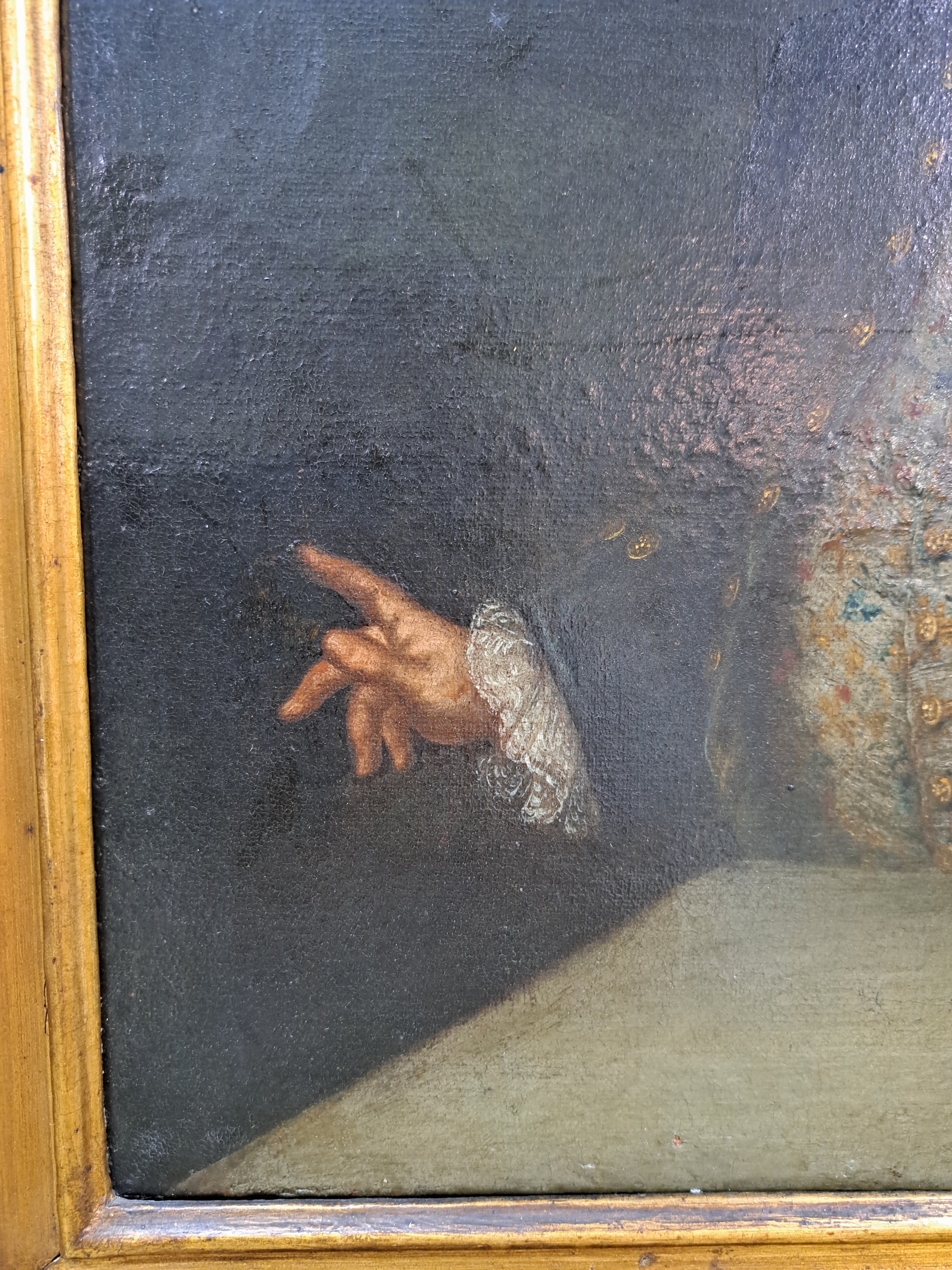 Detail q: Unbekannter Künstler des 18. Jh., Porträt des Christian Ludwig Hagedorn (1712 Hamburg-1780 Dresden), deutscher Kunsttheoretiker und -sammler, ...